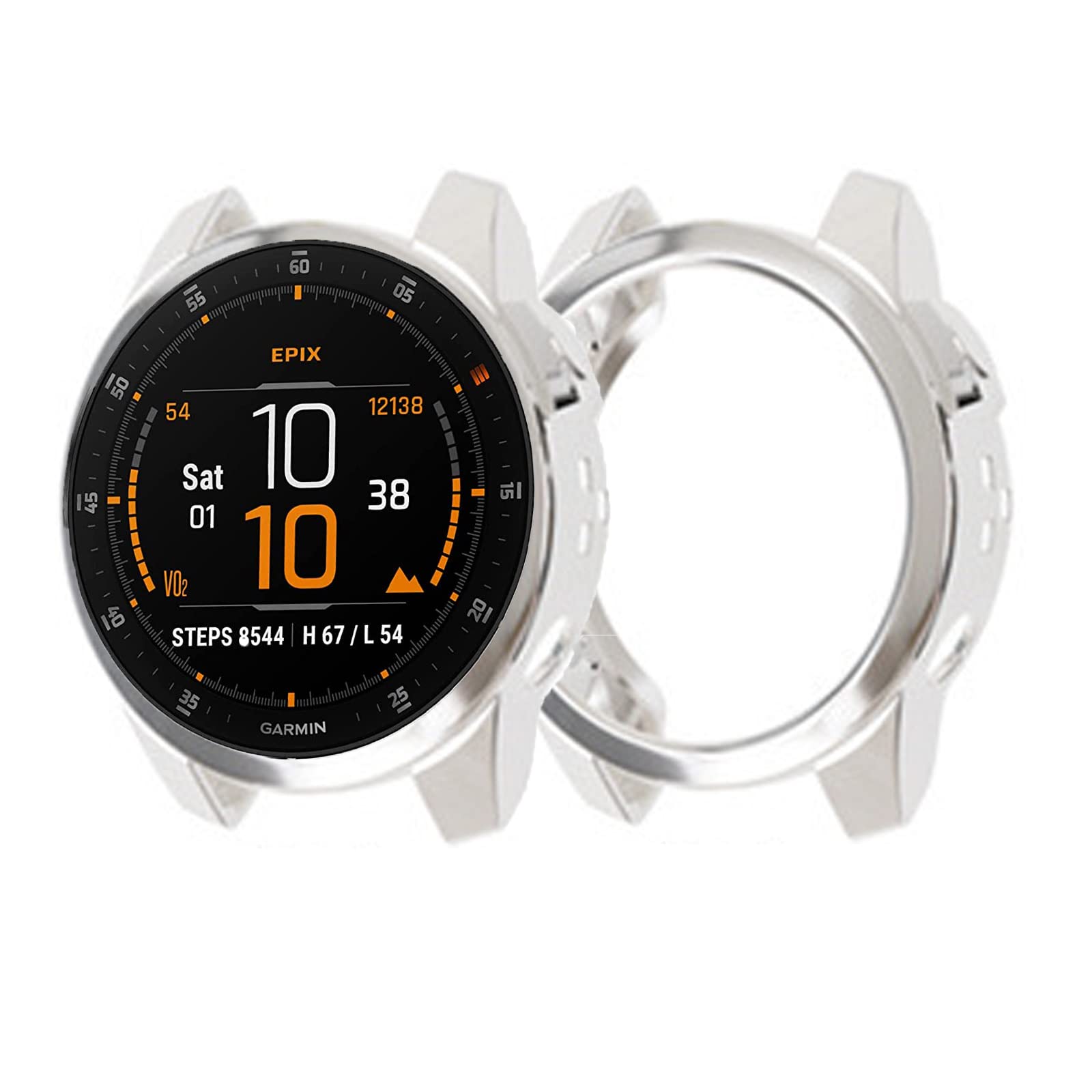 Compatible For Garmin Epix Gen 2 Case, Lamshaw Tpu Silicone Slim Plated Case Shock-Proof Cover All-Around Protective Bumper Shel