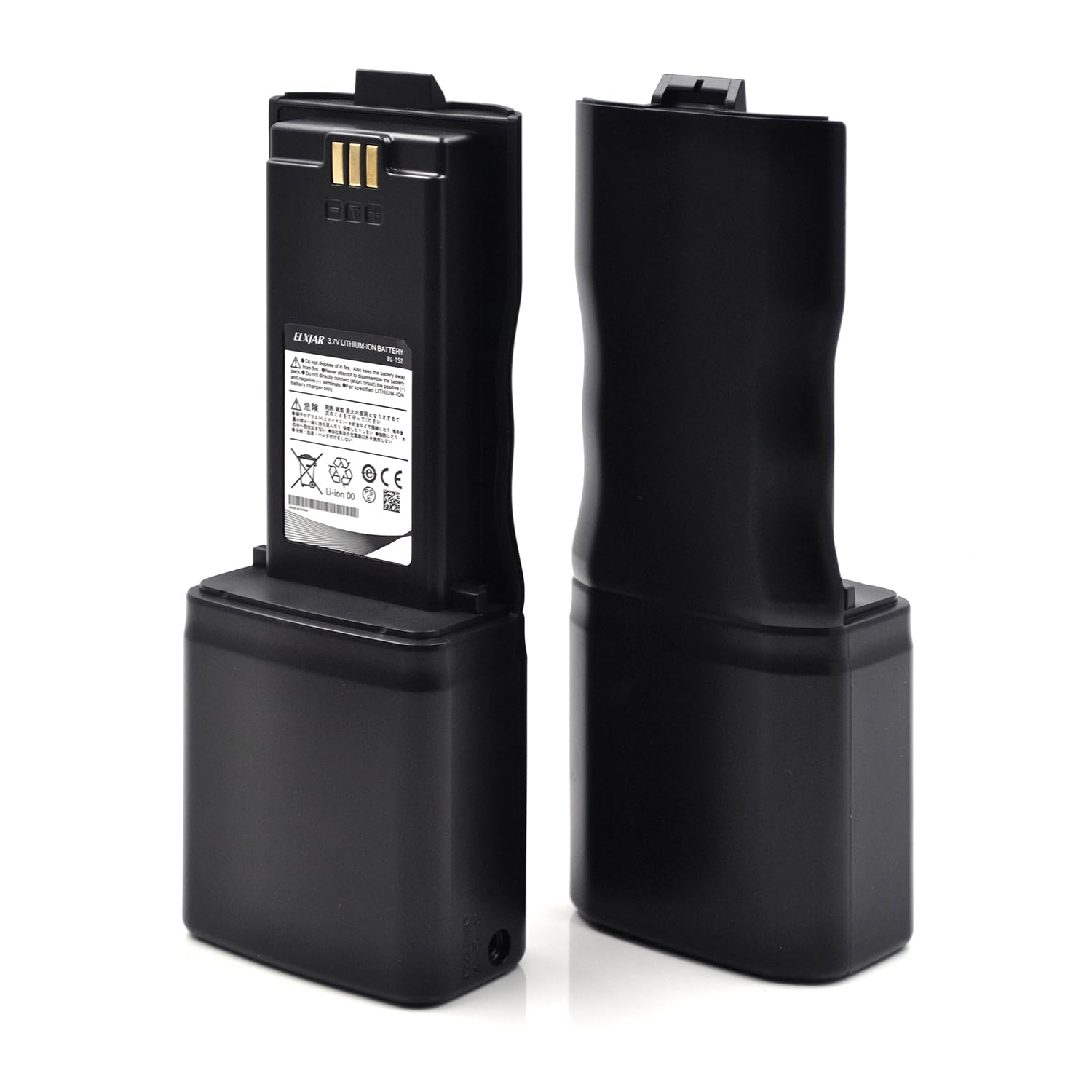 (2 Pack) 3.7V 12Ah Bl 152 Li Ion Extend Battery Large Capacity Replacement For Baofeng Ar 152 Tactical Walkie Talkie With Usb Ch