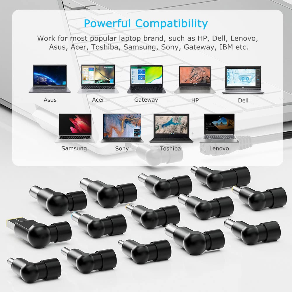 90W Universal Ac Adapter Laptop Charger Replacement For Dell Hp Acer Asus Lenovo Ibm Toshiba Samsung Sony Fujitsu Notebook Ultra