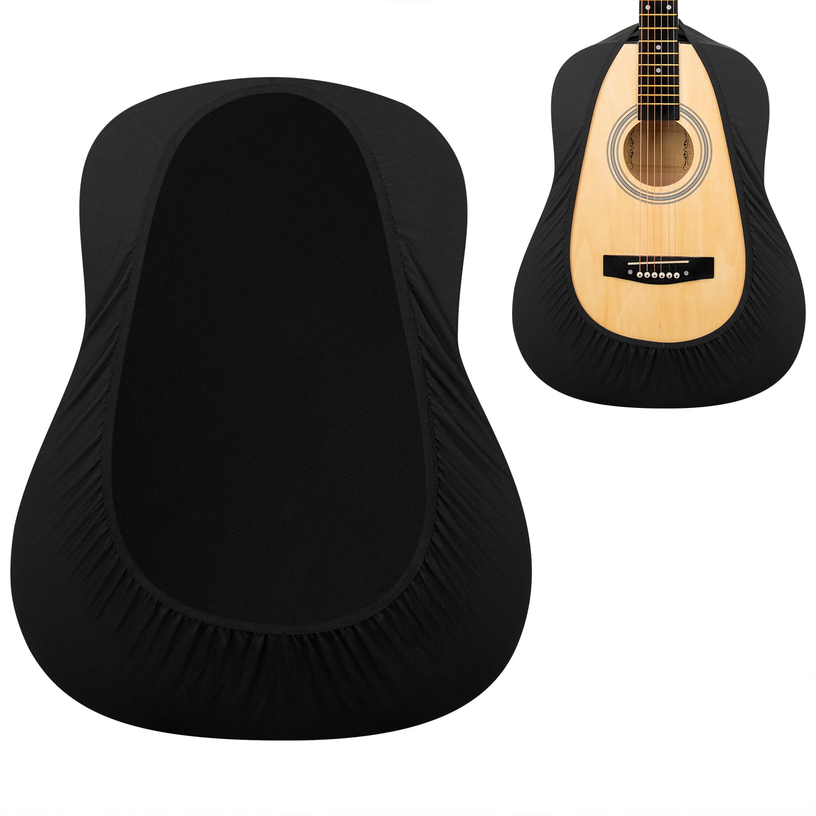 Musiin Premium Black Dust Cover For Acoustic And Bass Guitars   Tailored Protection Compatible With Fender Gibson Martin Taylor