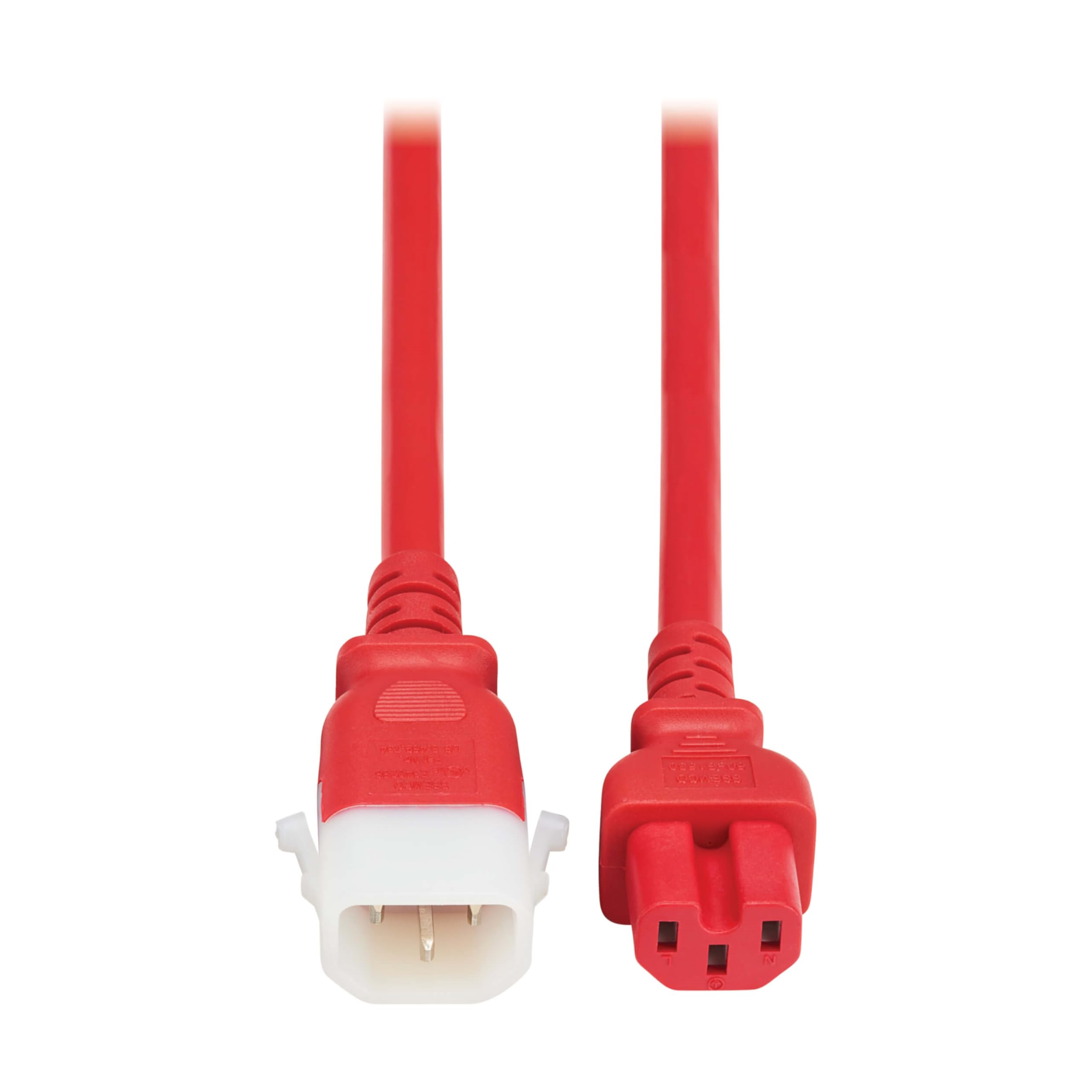 Eaton Tripp Lite Series 6 Pack of Locking C15 to C14 P-Lock Power Cord - 6ft Extension Cables, Red, Heavy-Duty, 15A, 250V, 14 AW