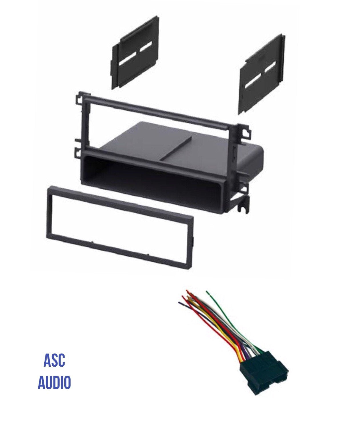 Asc Car Stereo Radio Dash Kit And Wire Harness For Installing A Single Din Radio For Some 2001   2006 Hyundai Elantra, 2001   2006 Hyundai Santa Fe, 2002   2005 Hyundai Sonata, 2003 2008 Tiburon