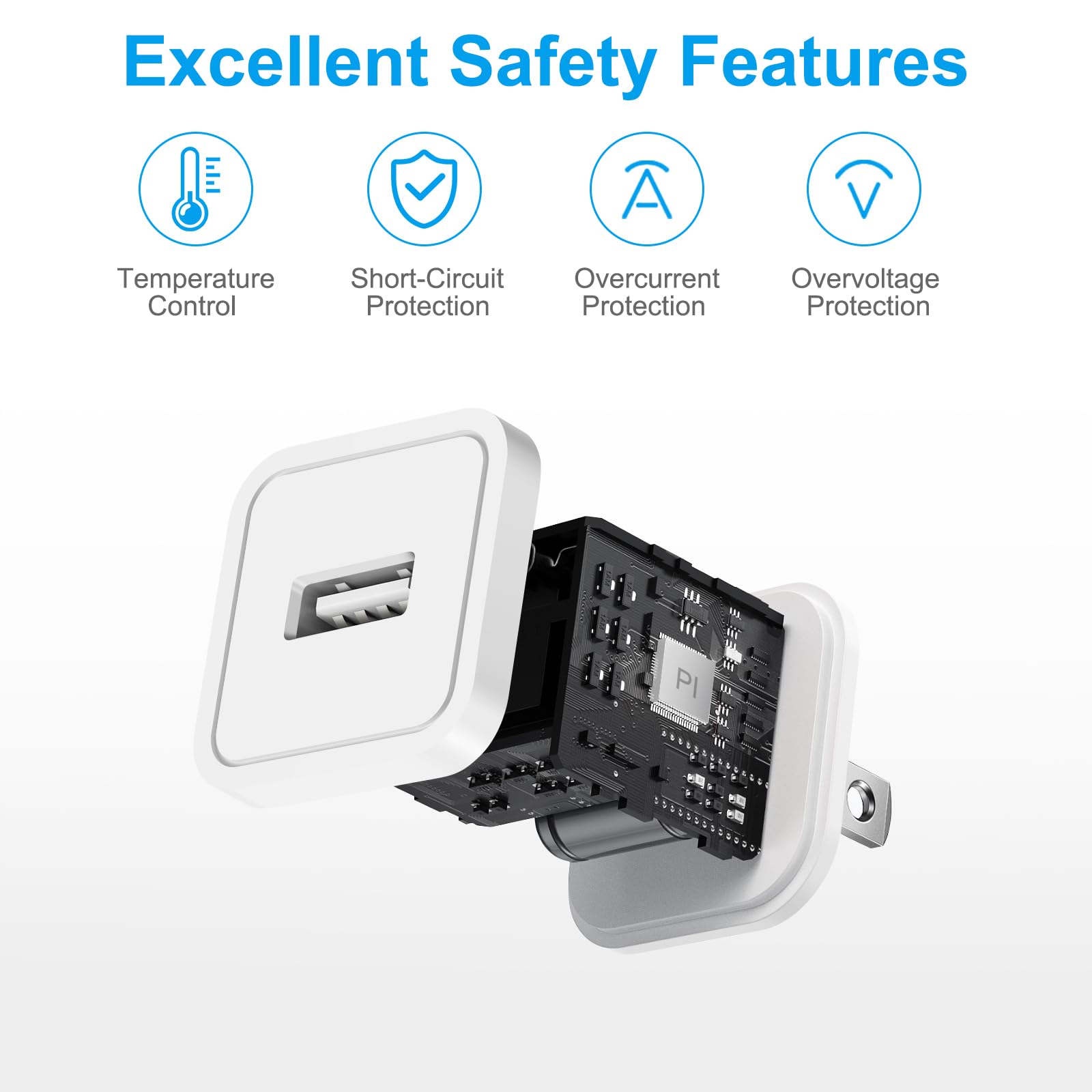 Iphone Charger   3 Pack Usb Wall Charger Cube Block Adapter With 6Ft Usb Fast Charging Cable Compatible With Iphone 14 13 12 11