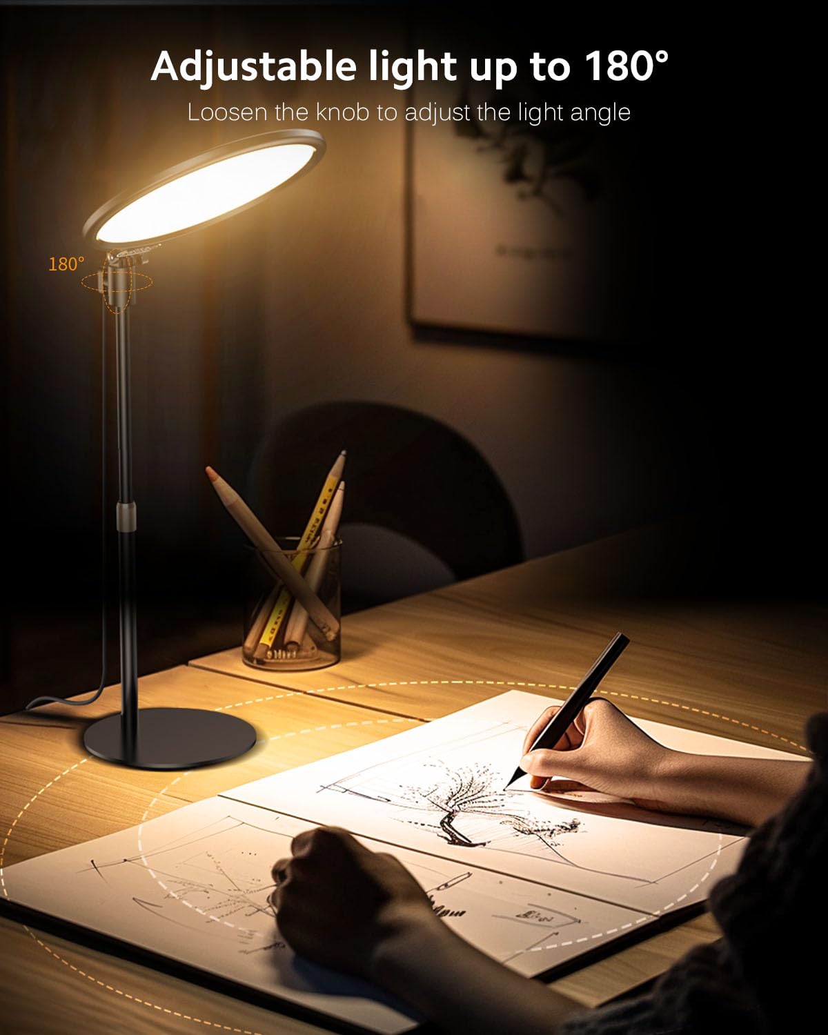 Ring Light With Stand For Zoom Meetings, 360 Rotate 10.5'' Zoom Lighting For Computer Video Conference Light Desk Light, Led Ful