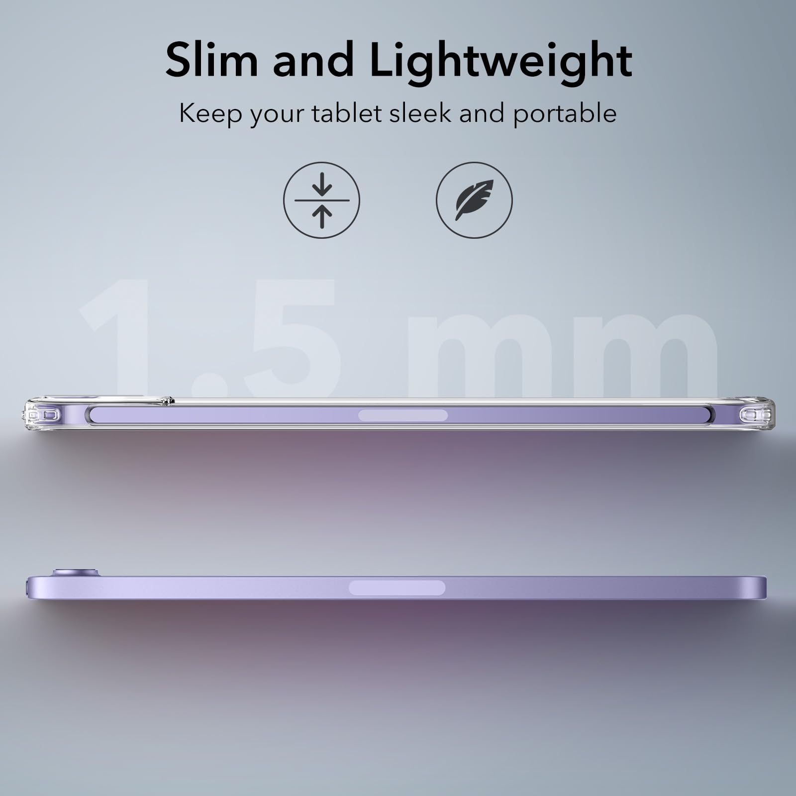 Esr For Ipad Mini 7 A17 Pro Case, Ipad Mini 7Th/6Th Generation Case (2024/2021), Slim And Light, Shock And Drop Protection, Yellowing Resistant, Hard Back, Supports Pencil Pro & Pencil(Usb C), Clear