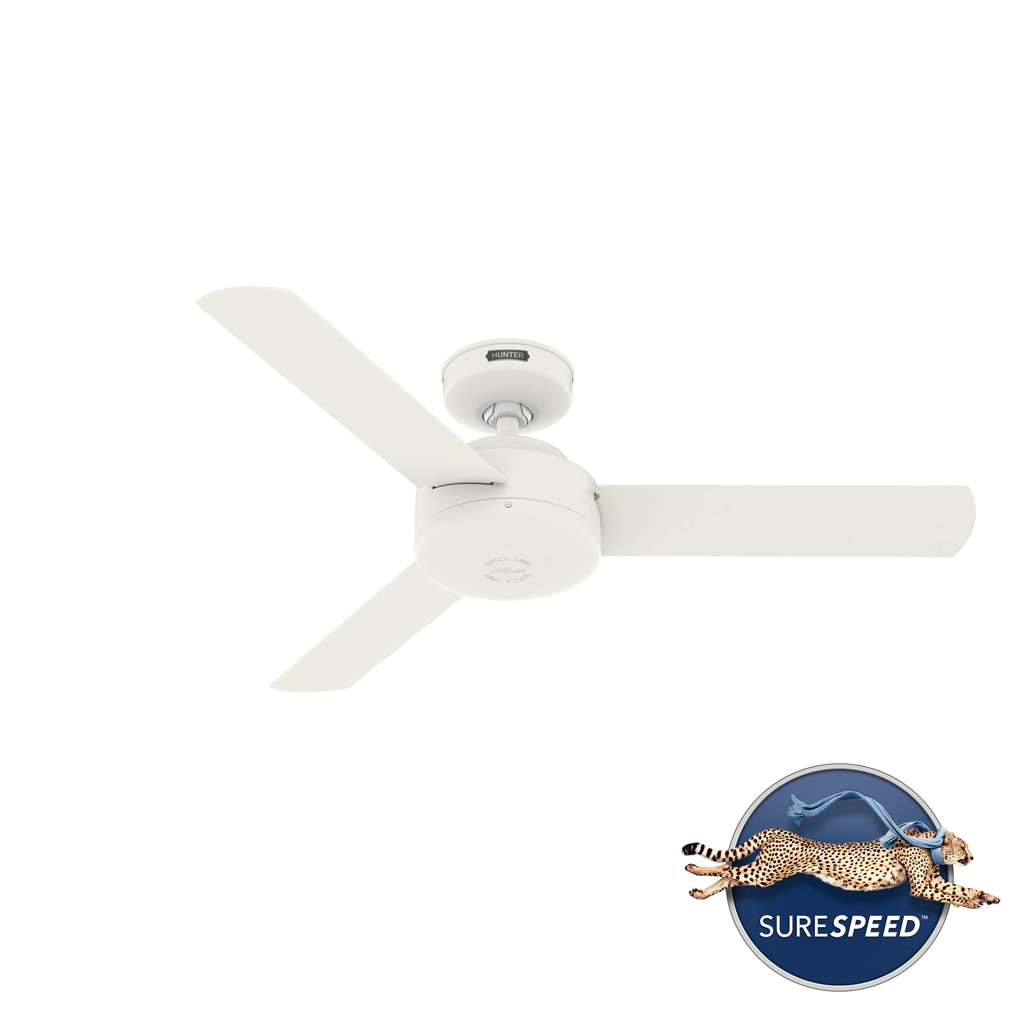 Hunter Fan Company 51848 Presto Ceiling Fan, Matte White, 10.09X44X44