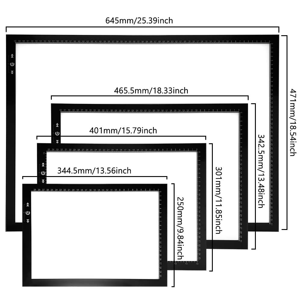 Hsk B4/A3S Artist Tracing Light Box Copy Table,Usb Power Dimmerable 6000 Lux Lock Button Artcraft Light Pad For Tatto Drawing, S
