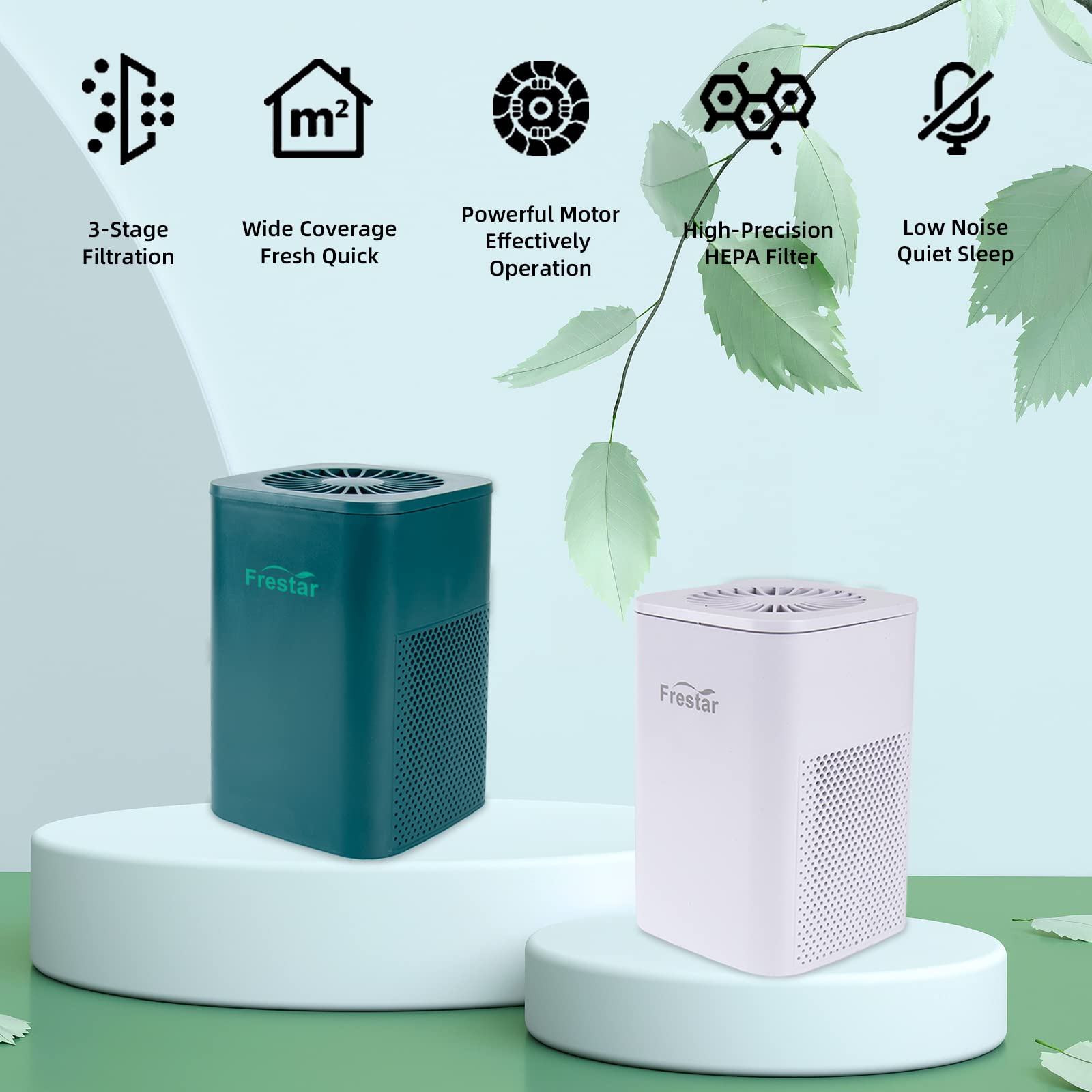 Desktop Air Purifier With Hepa Filter For Office Bedroom Bathroom, Small Usb Air Purifiers, Super Quiet Powered By Usb No Adapte