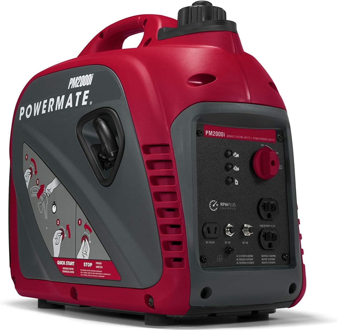 Powermate Pm2000I 2,000 Watt Gas Powered Portable Inverter Generator   Quiet Performance   Ideal For Home, Camping, Rv And Outdo