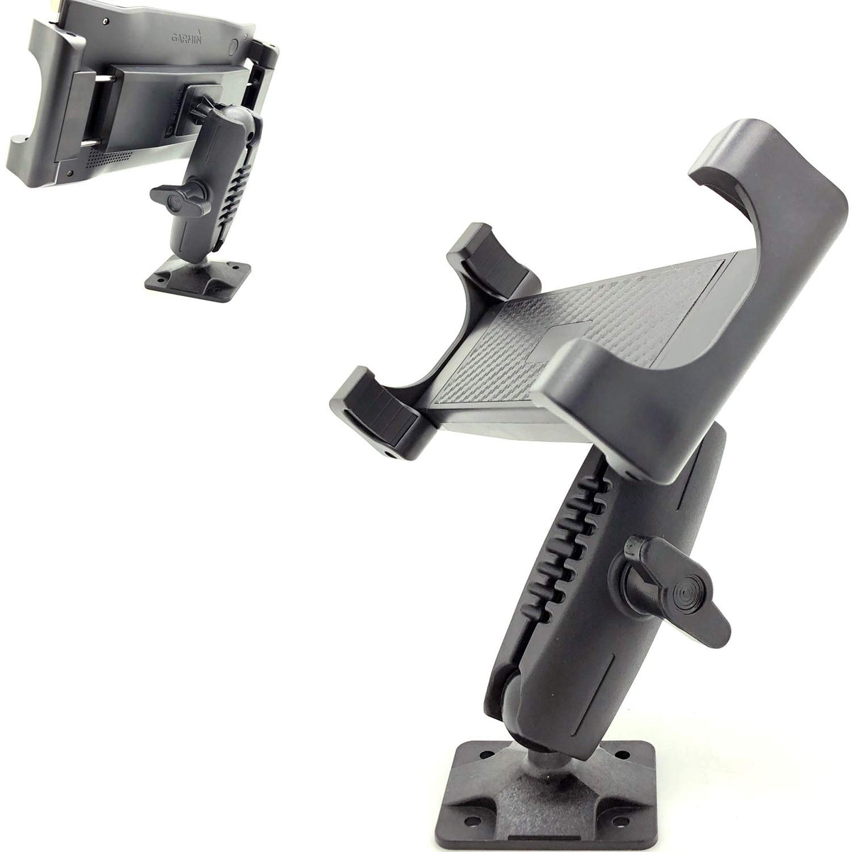Heavy Duty Tablet Gps Smartphone Amps Drill Base Dash Eld Mount For Truck Van Commercial Vehicle Semi Fleet Limo (Holder Fit All