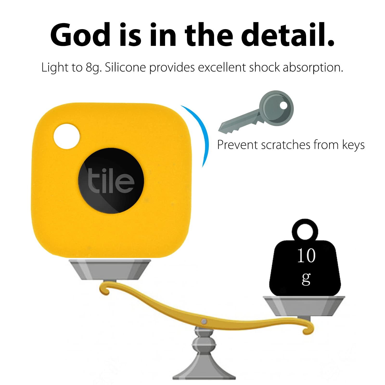 Silicone Case For Tile Mate 2022 With Keychains, 2 Pack Anti Scratch Protective Cover With Carabiner (Yellow/Fluorescent Green)