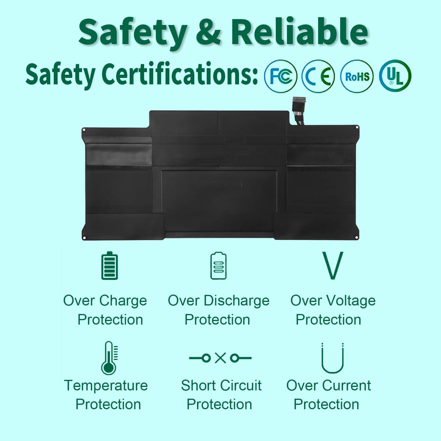 A1405 A1466 Laptop Battery For Macbook Air 13 Inch A1466(Mid 2012, Mid 2013, Early 2014, Early 2015, 2017) A1369(Late 2010, Mid