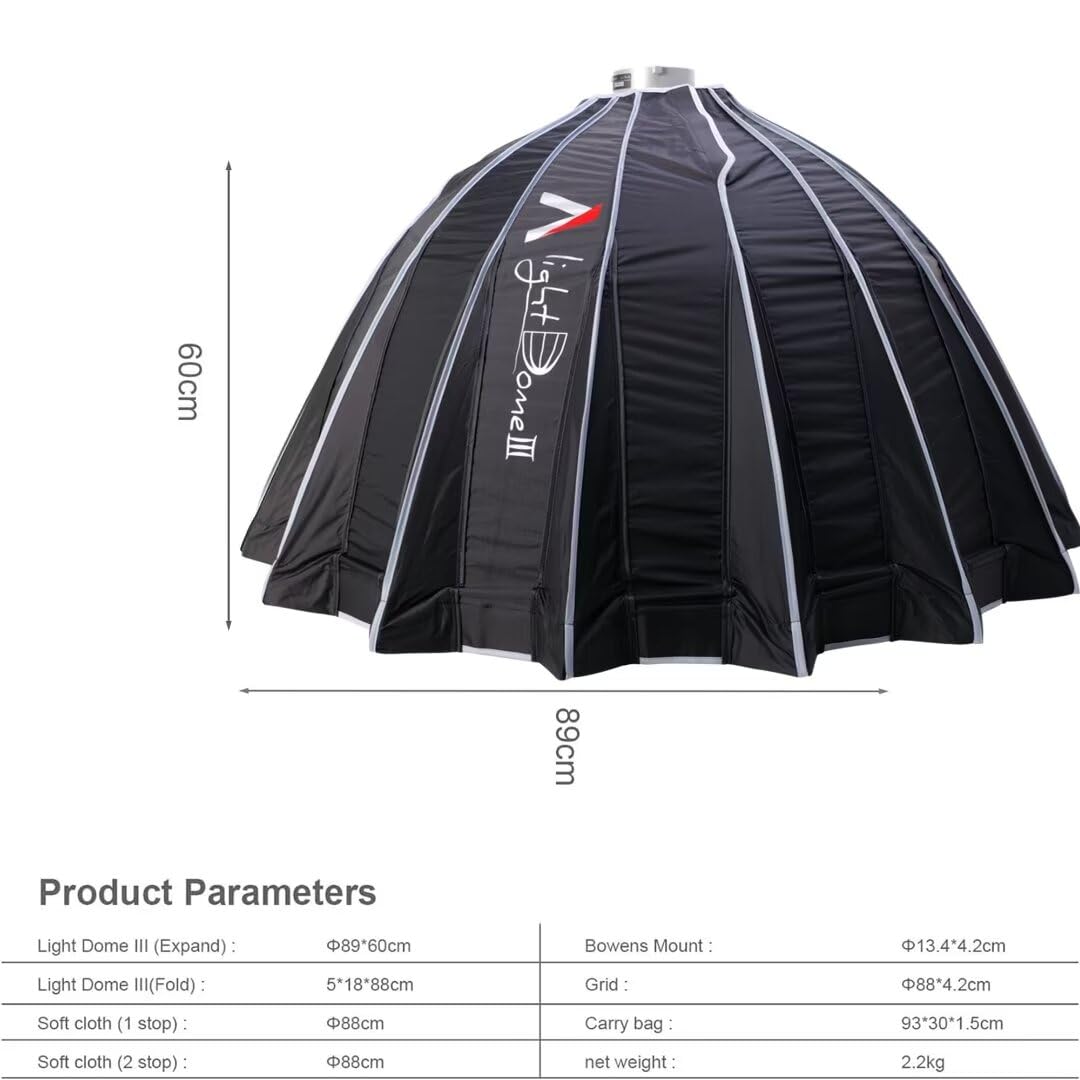 Aputure Light Dome Iii Softbox,Bowens With Diffuser Cloth And Honeycomb Grid Quick Folding Setup For Photography Studio Video,Fo