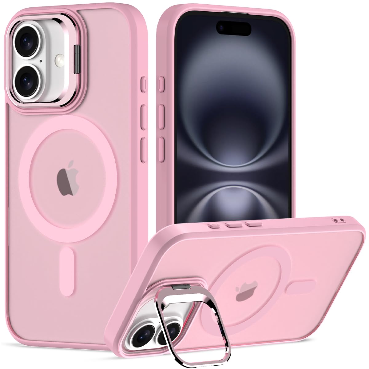 Nvollnoe For Iphone 16 Case Compatible With Magsafe Military Grade Shockproof Heavy Duty Protective Adjustable Kickstand Matte S