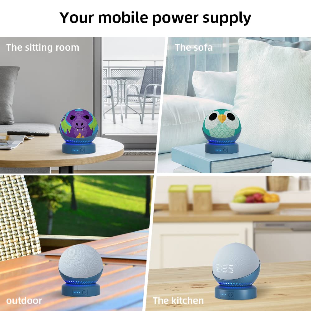 Liboer Battery Base For Echo Dot 5Th Generation Make Echo Dot 4Th Portable Echo Dot 5Th And Homepod Mini 2 Stand Accessories
