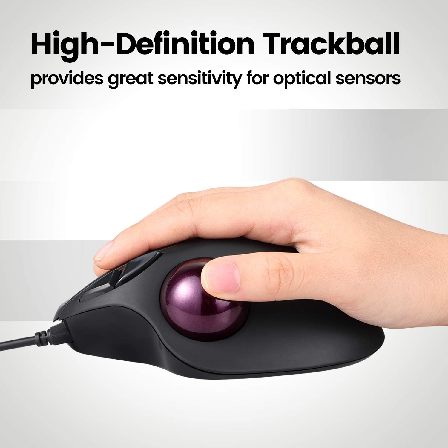 Perixx Peripro 303Gr Small Trackball, 1.34 Inches Replacement Ball For Perimice And M570, Glossy Red (18021)