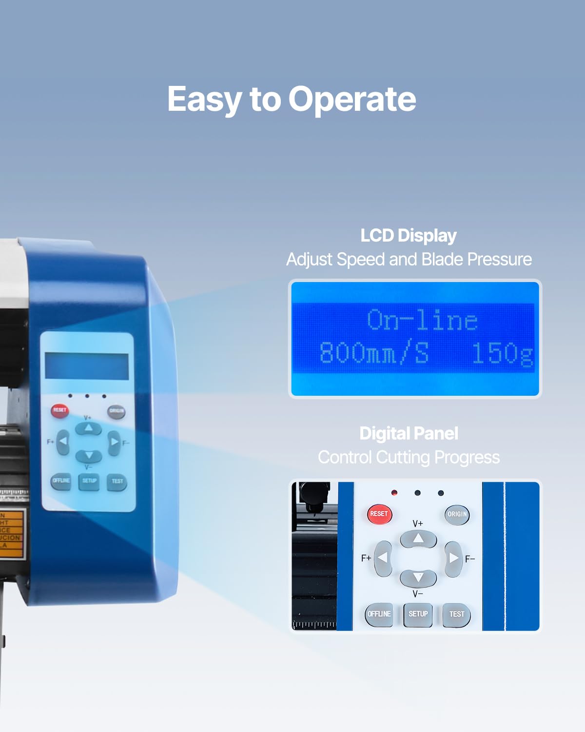 Vevor Vinyl Cutter 53 Inch Vinyl Cutter Machine Semi-Automatic Diy Vinyl Printer Cutter Machine Manual Positioning Sign Cutting