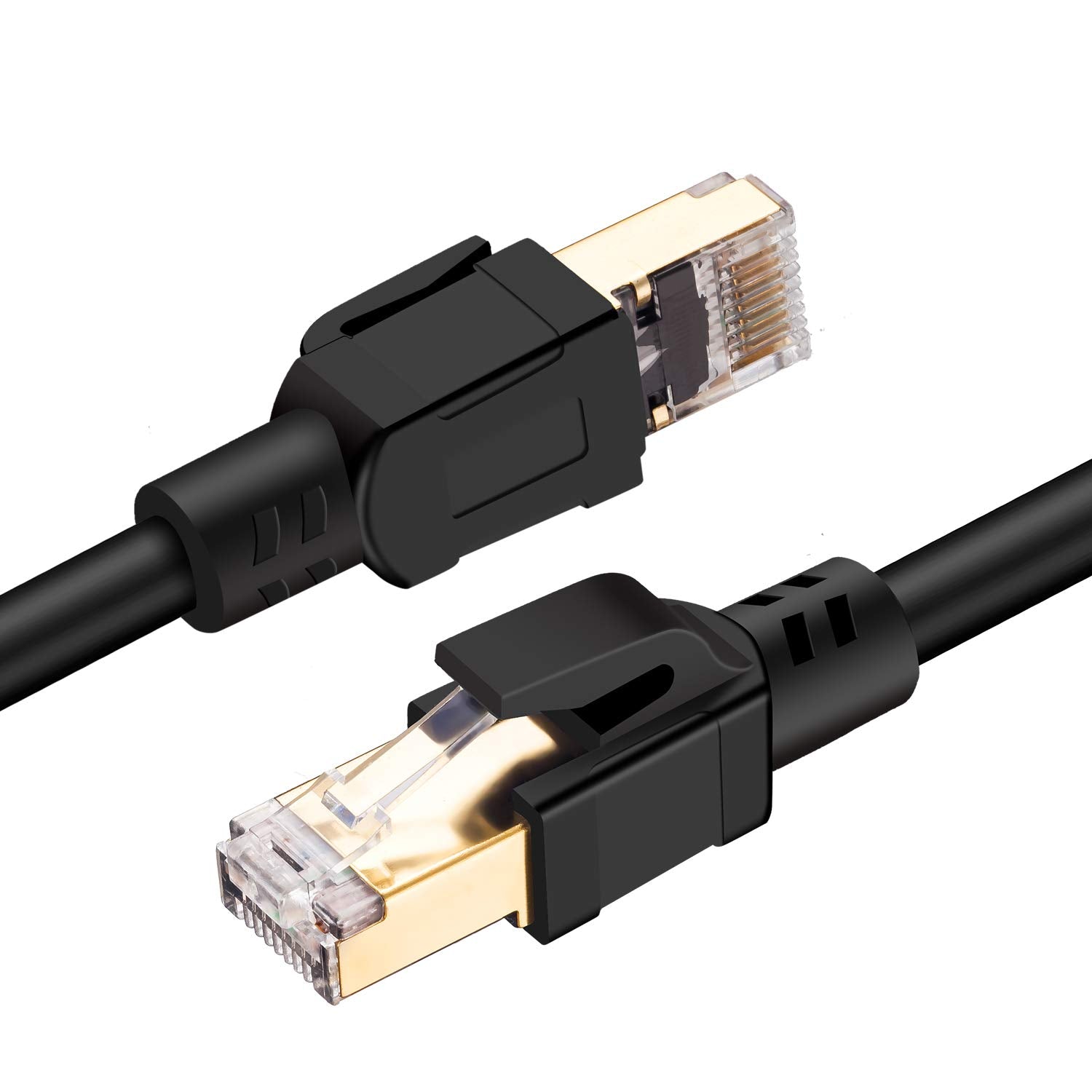 Veetcom Cat8 Ethernet Cable 25Ft, High Speed 26Awg Cat8 Lan Network Cable 40Gbps, 2000Mhz With Gold Plated Rj45 Connector, Heavy
