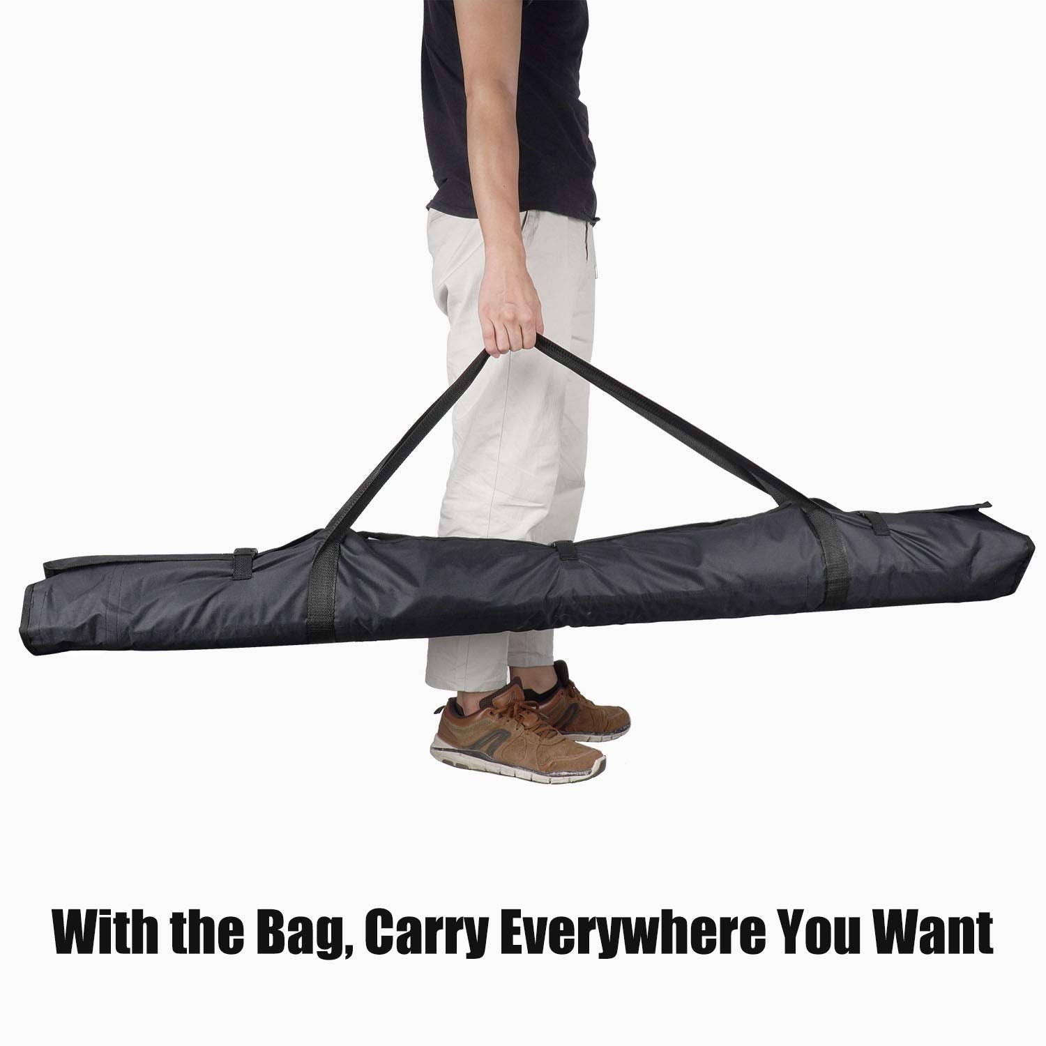 Eachshot C Stand Metal With Bag Wheel Max 10.8Ft/330Cm With 106Cm Holding Arm 2 Pieces Grip Head For Godox Ad400 Pro Ad600 Pro A