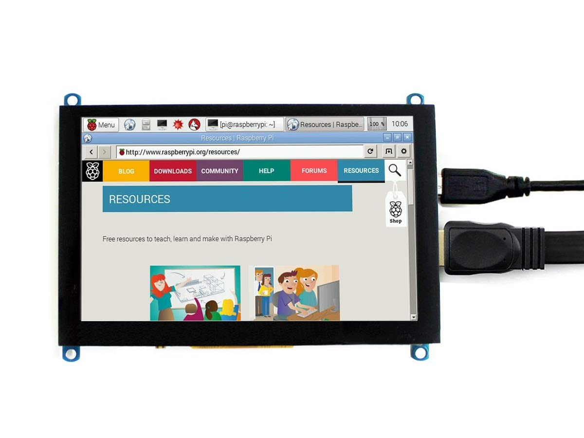 5 inch Capacitive Touch Screen TFT LCD Display 800x480 HDMI LCD for Raspberry Pi, BB Black, Jetson Nano Support Systems Windows