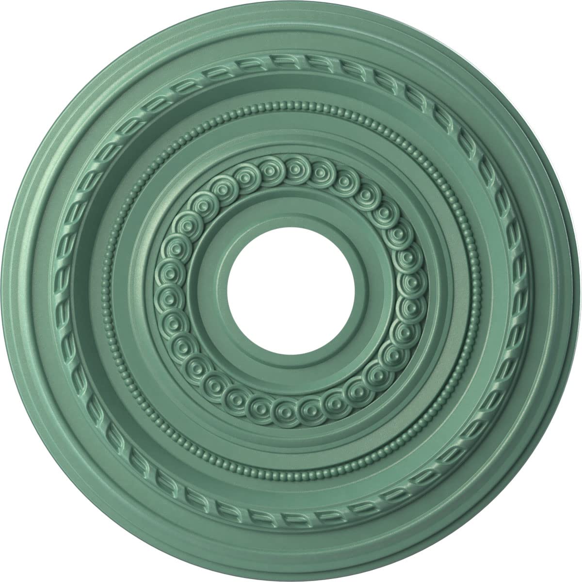 Ekena Millwork Cmp16Cofsm Cole Thermoformed Pvc Ceiling Medallion (Fits Canopies Up To 4 1/2''), 16''Od X 3 1/2''Id X 1''P, Univ