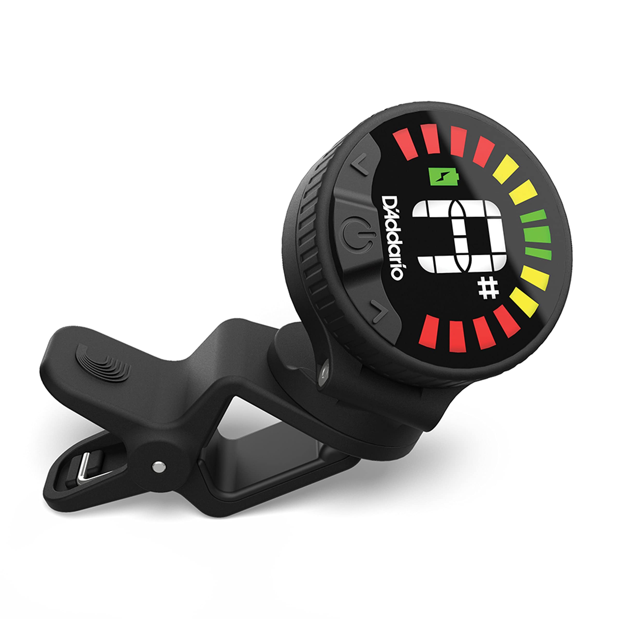 Daddario Nexxus 360 Rechargeable Guitar Tuner - Clip On Guitar Tuner - Acoustic Guitar Tuner - Electric Guitar Tuner - 24 Hours