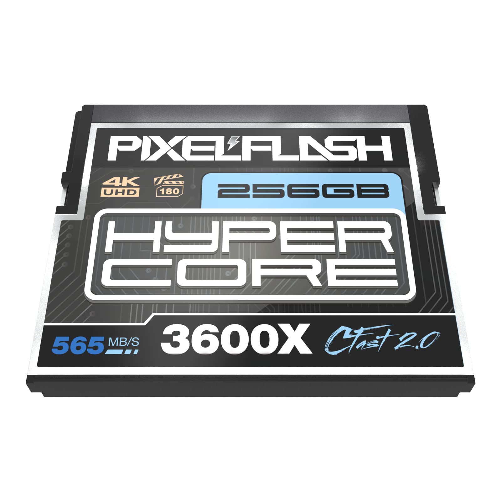 256Gb Pixelflash Cfast 2.0 Card   3600X Hypercore 565Mb/S Sata3 Vpg180 C Fast Card Compatible W/Dslr Cinematic Video & Photo Cams   Lab Tested & Certified Flash Memory 256 Gb, 2025 Model