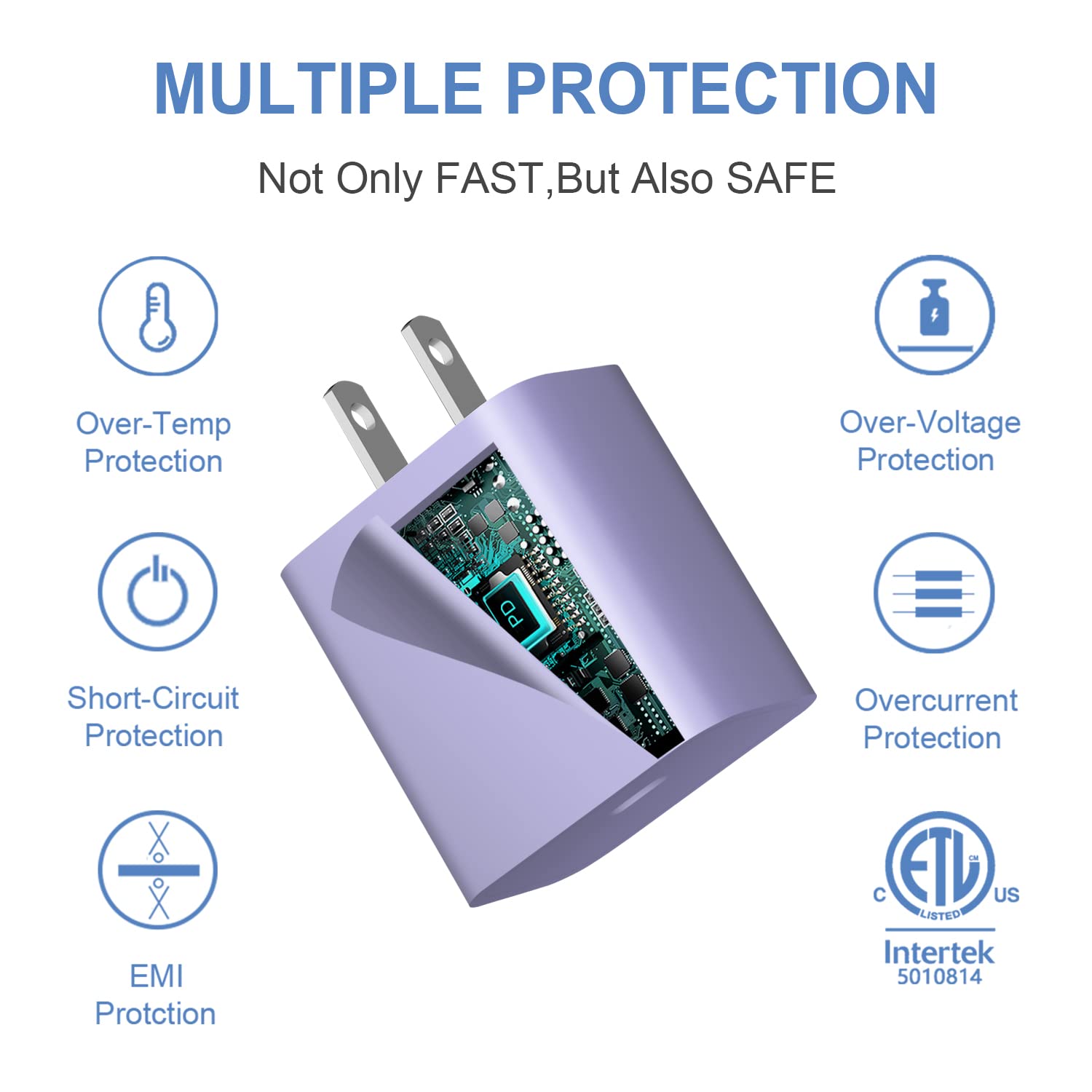 Usb C Charger Block Iphone Charger Block Type C Charger 2 Pack Iphone 15 Charger Block For Iphone 14/14 Pro Max/13/13 Mini/12 Pr