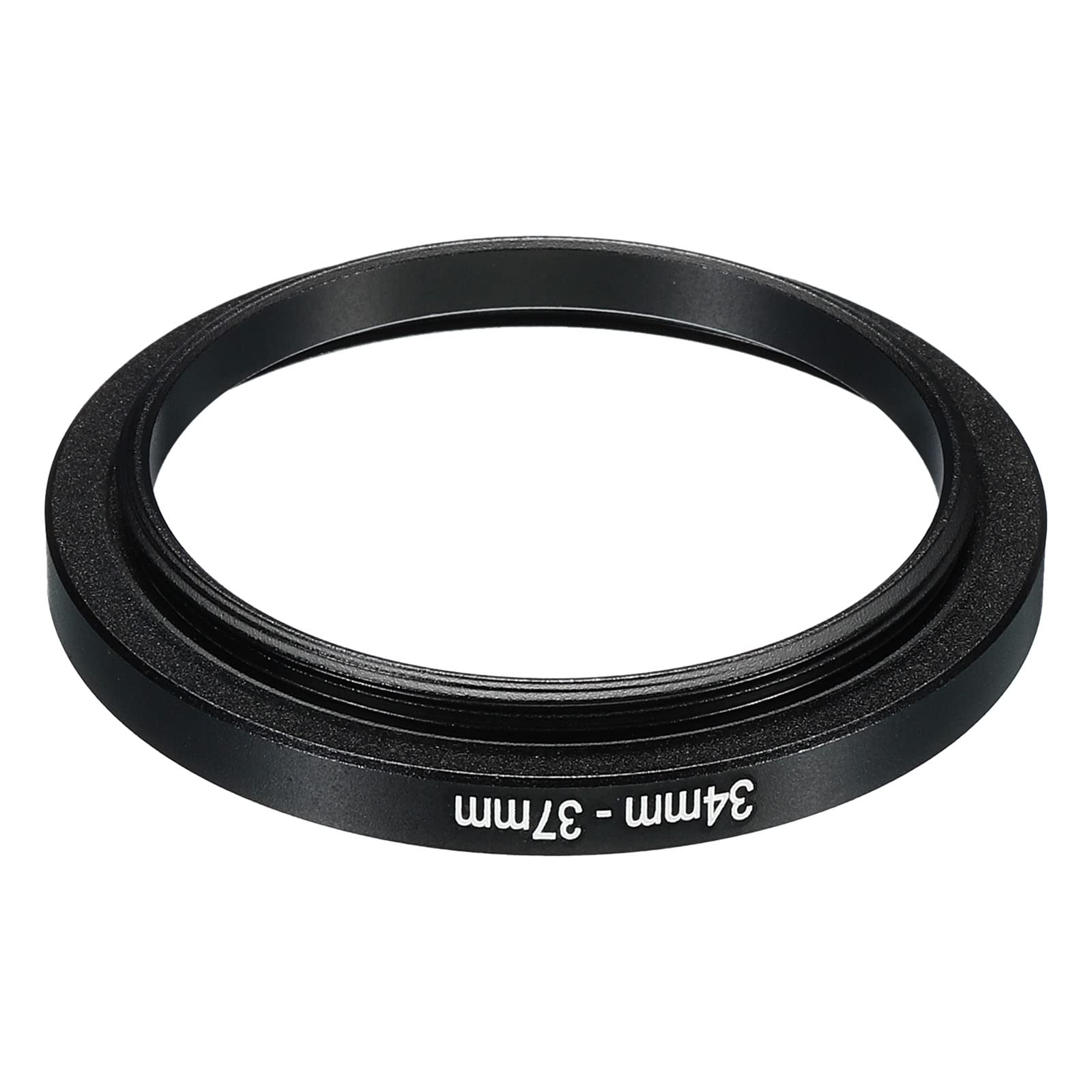 Patikil 34Mm 37Mm Metal Step Up Ring, Camera Lens Filter Adapter Ring Aluminum Filter Adapter Ring For Camera Lenses Hood, Black