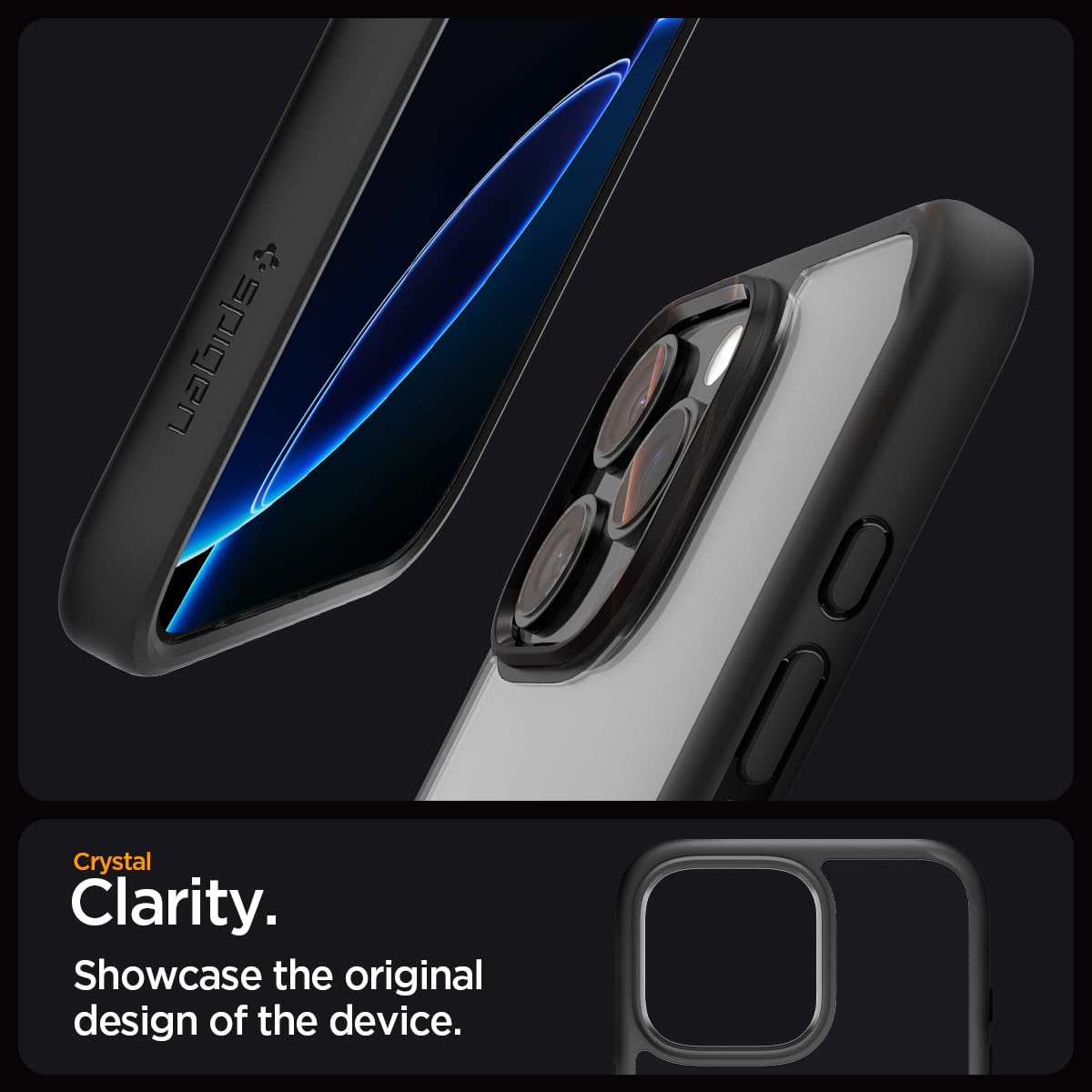 Spigen Ultra Hybrid Designed For Iphone 16 Pro Max Case [Not Compatible With Magsafe], [Anti Yellowing], [Military Grade Protect