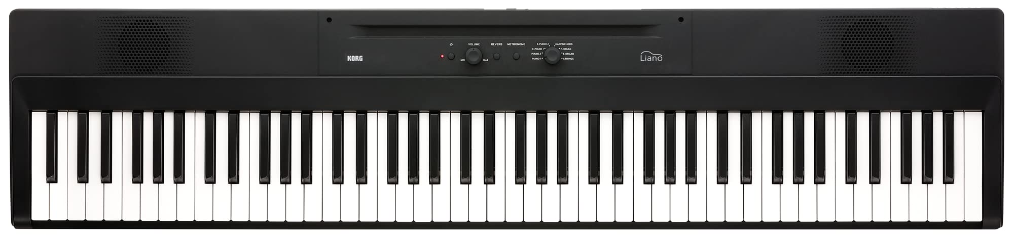 Korg 88 Portable Digital Piano With Semi Weighted Keys And Built In Speakers, With Sustain Pedal, Music Stand, And Power Supply (Liano),Black