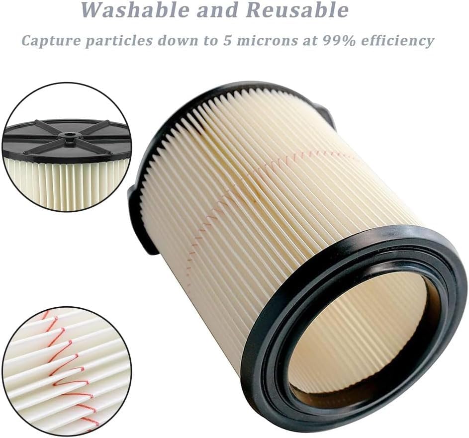 Replacement Filter For Craftsman Cmxzvbe38754 9 38754 Red Stripe General Purpose Wet Dry Vac Filter For 5/6/8/12/16/32 Gallon Sh