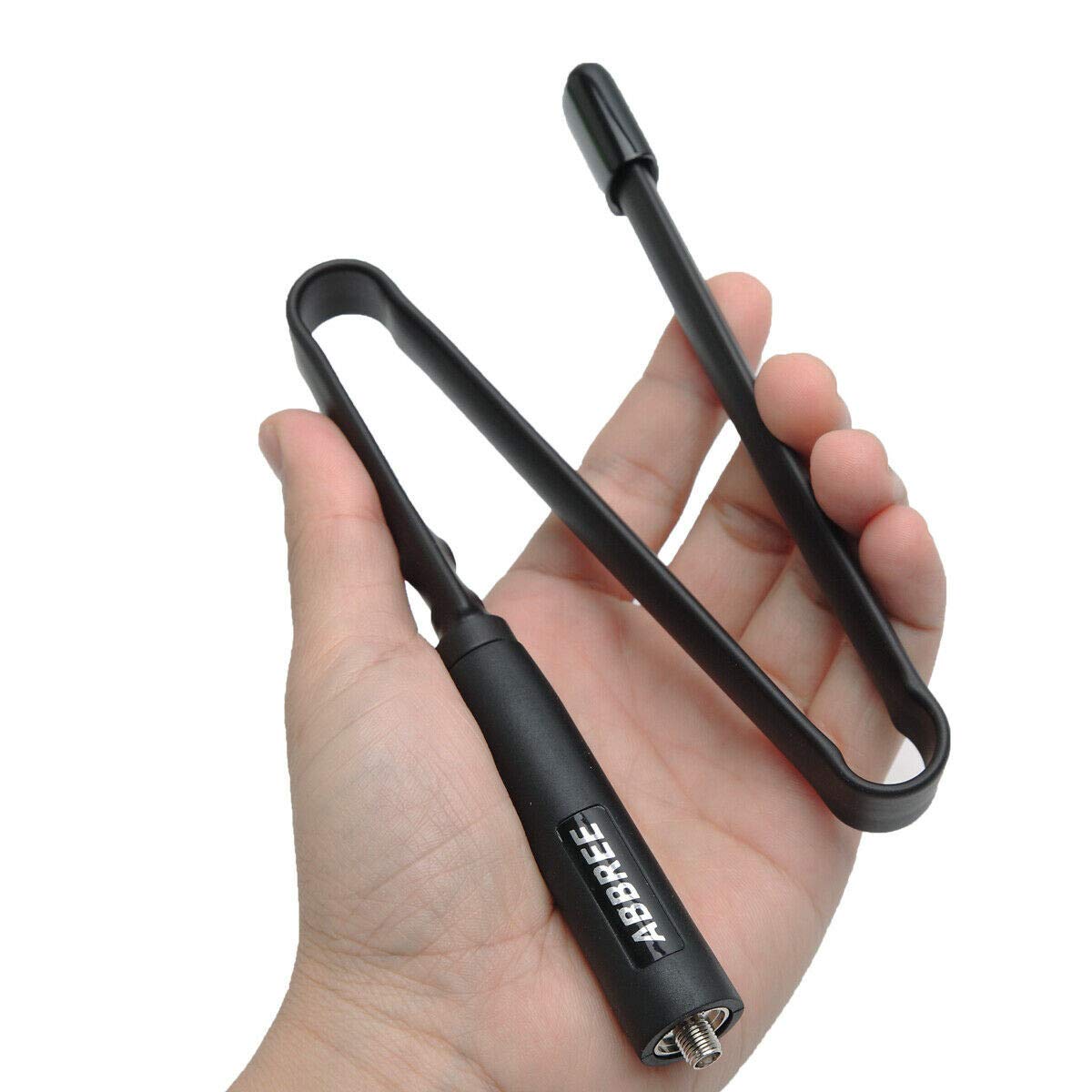 Abbree Sma Female Ham Radio Antenna Vhf/Uhf 18.8 Inch 144/430Mhz High Gain Foldable Cs Tactical Antenna For Baofeng Uv 5R Bf F8H