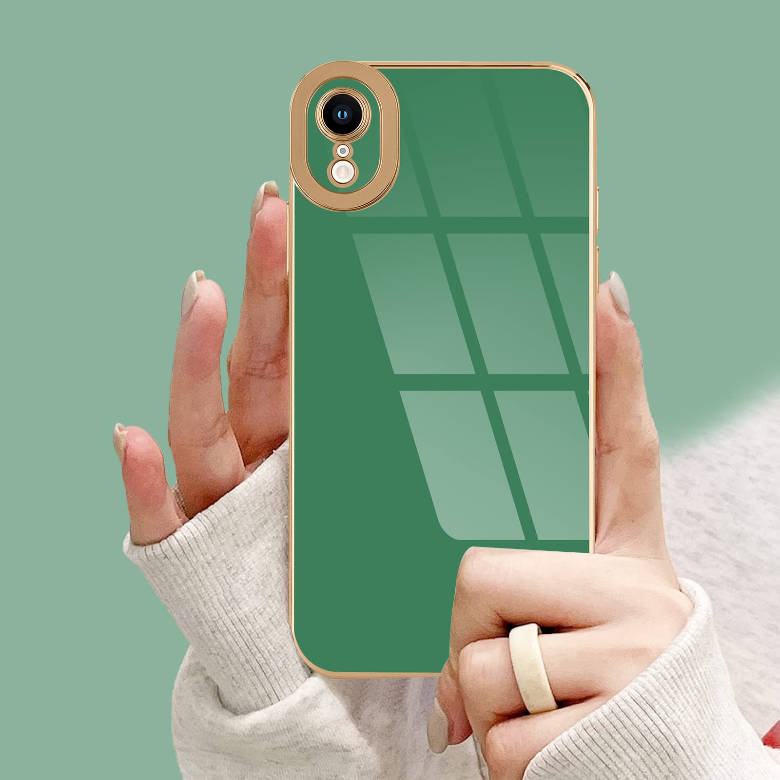 Lafunda For Iphone Xr Case, Cute Slim Soft Silicone Shockproof Phone Cover For Women Girls Anti Scratch Camera Protective Luxury