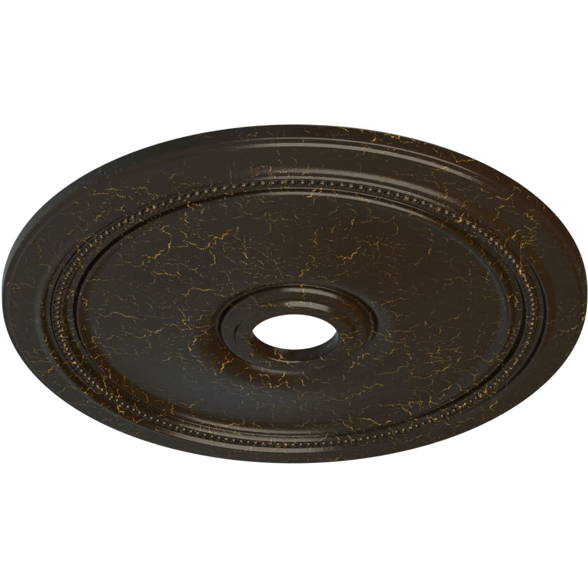 Ekena Millwork Cm24Dishc Diane Ceiling Medallion, 24Od X 3 5/8Id X 1 1/4P (Fits Canopies Up To 6 1/4), Hand-Painted Stone Hearth