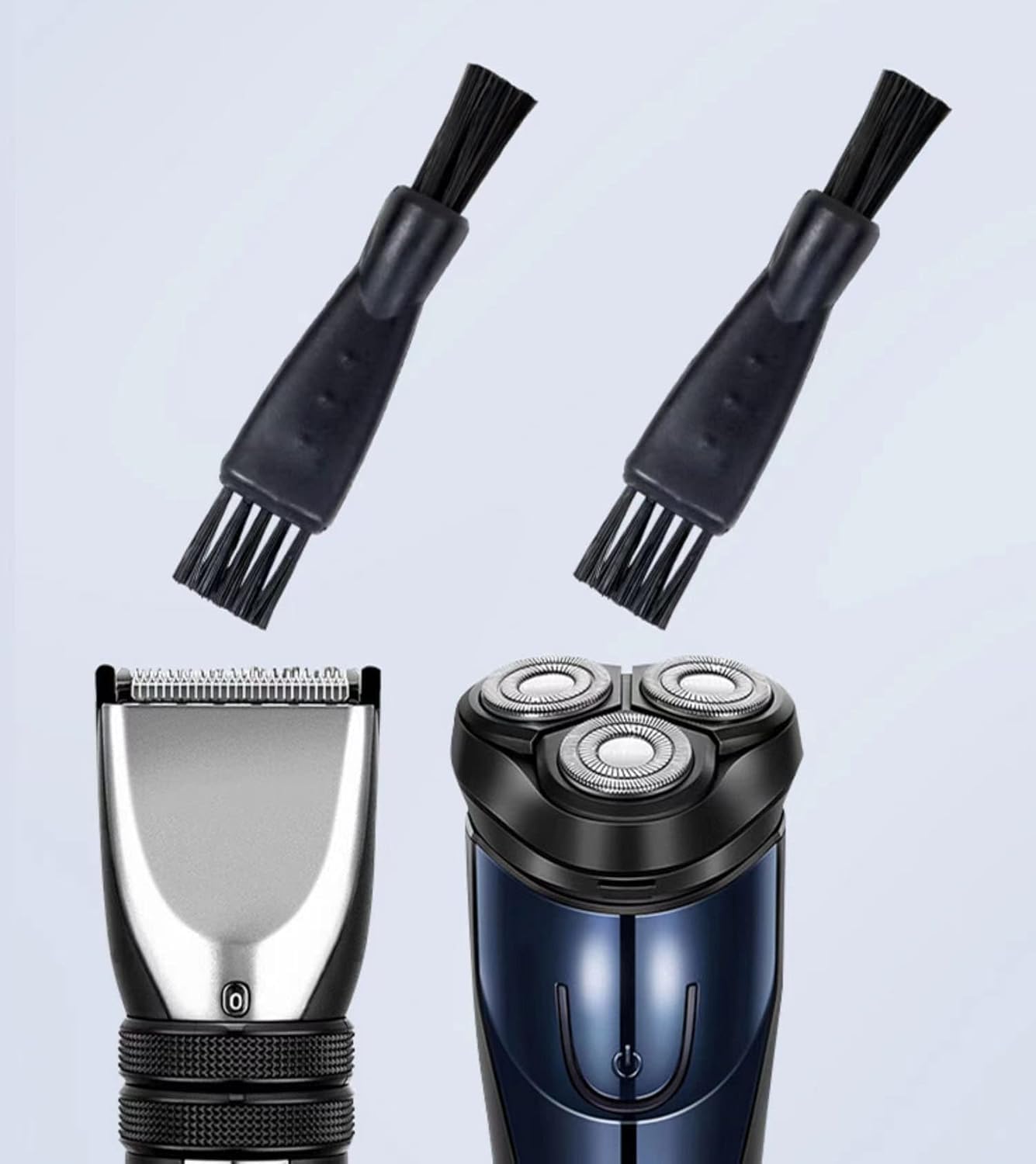 8 Pieces Shaver Brush Razor Cleaning Brush Electric Shaver Double Sided Trimmer Shaver Brush Cleaner Set Nylon Bristles Pp Handl