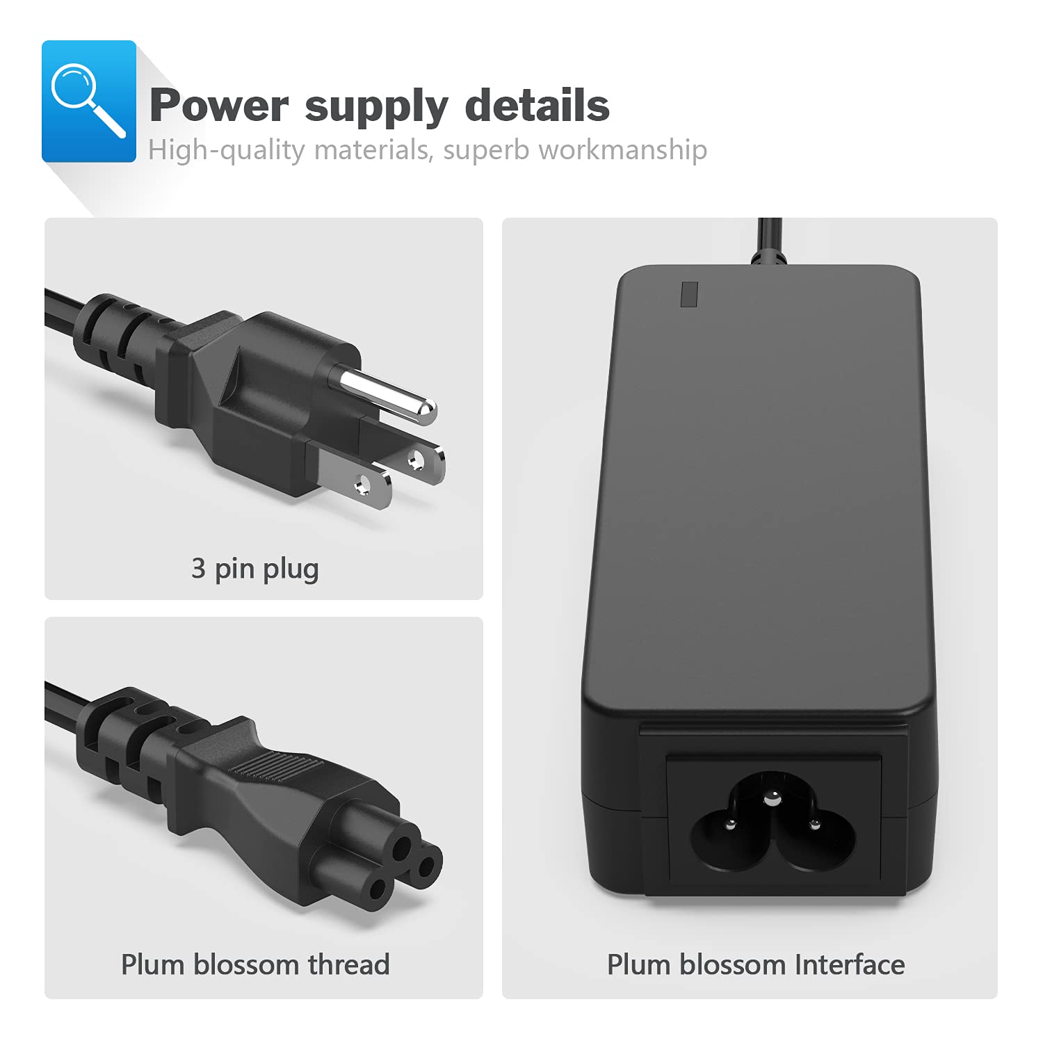 40W 12V 3.33A Ac Adapter Laptop Charger For Samsung 11.6' Chromebook 2 3 303C 500C 503C Xe500C12, 503C Xe503C12, Xe503C32, Xe500C13 Xe303C12, Xe303C12 A01 Aa Pa3N40W Power Supply Cord Plug