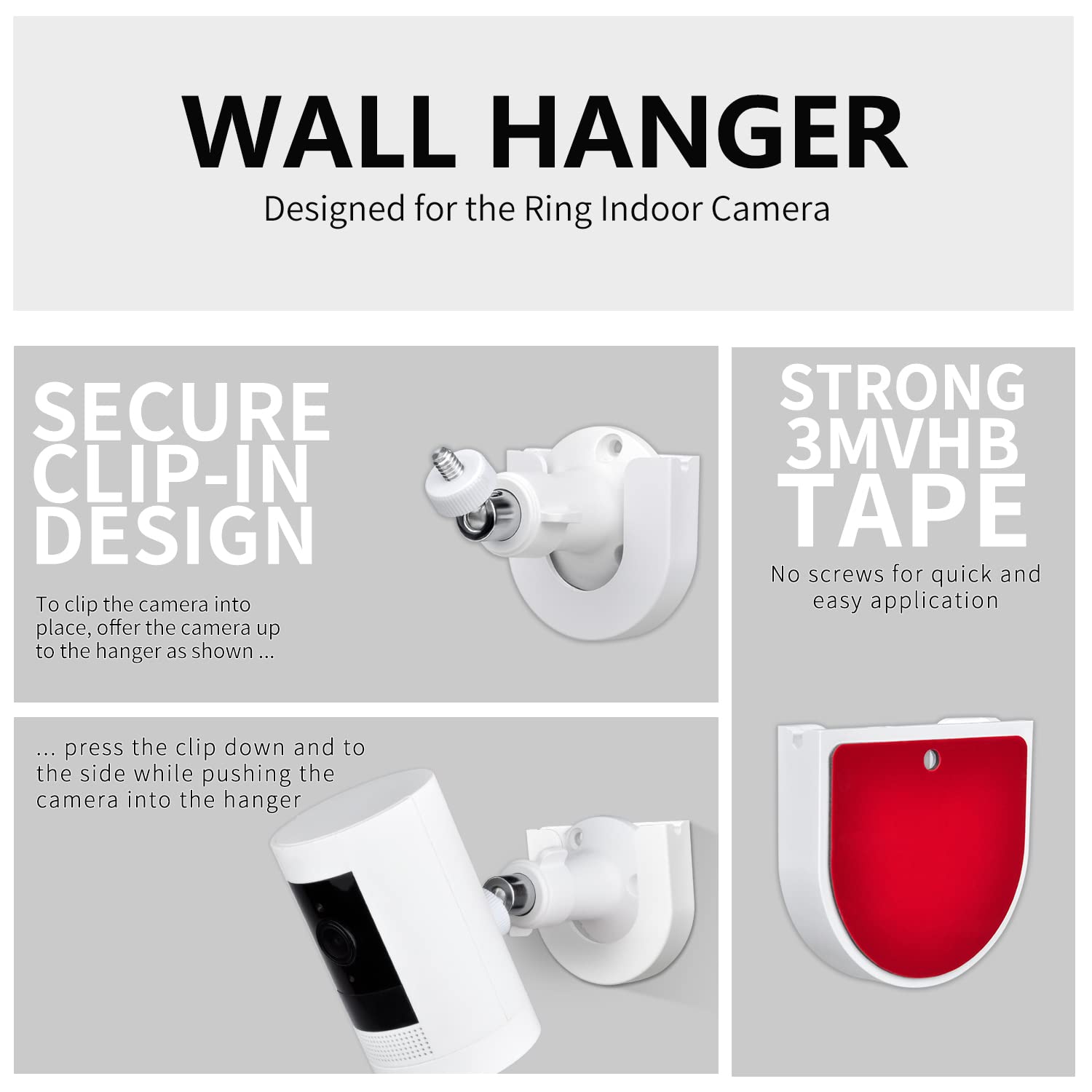 Strong Adhesive Wall Mount For Ring Camera&Stick Up Cam Battery,Indoor Outdoor Mount Bracket For Arlo Pro/Pro 2/Pro 3/Ultra/Ultr