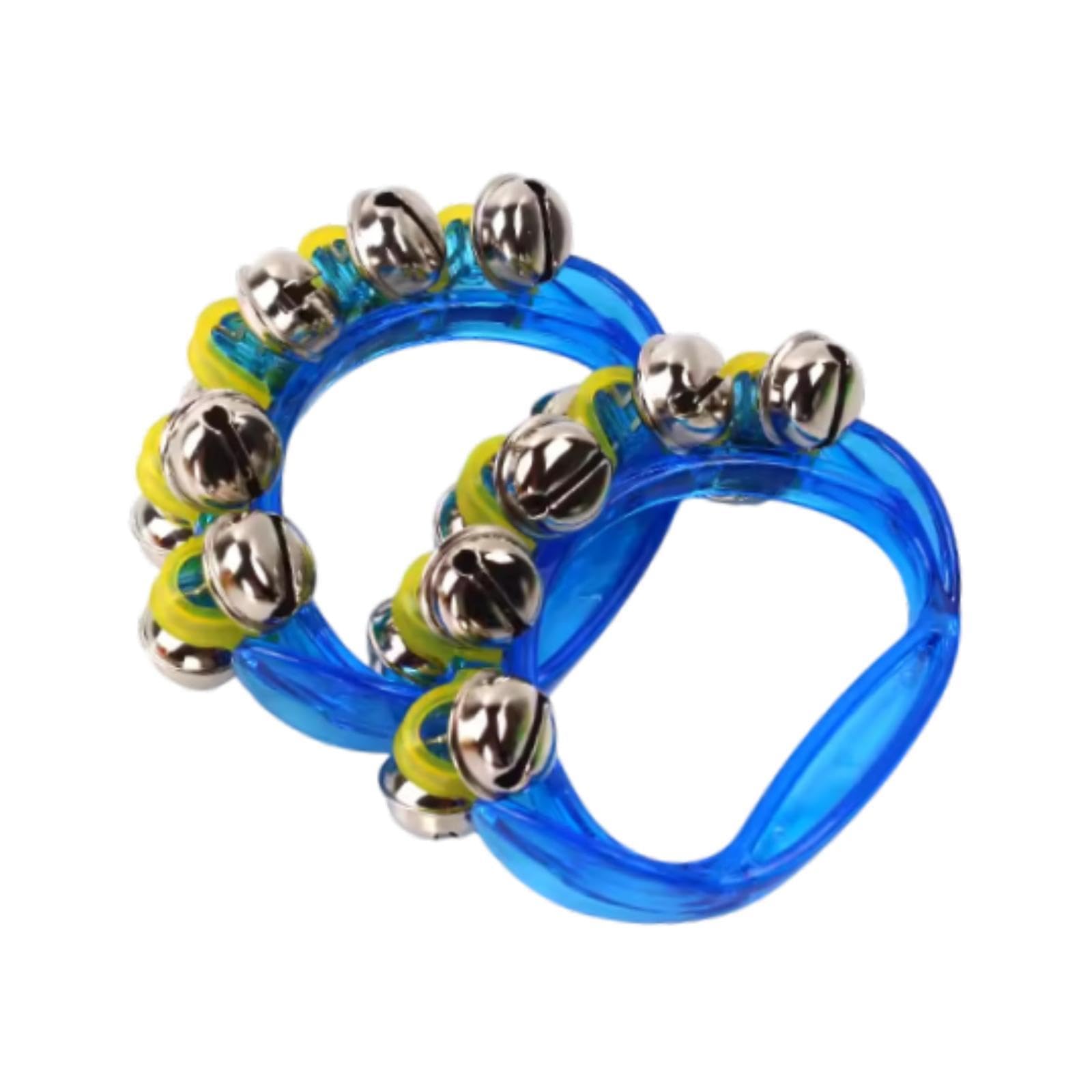 THE STYLE SUTRA 2 Pieces Hand Bells Hand Bell Musical Tambourine for KTV Kindergarten School Blue