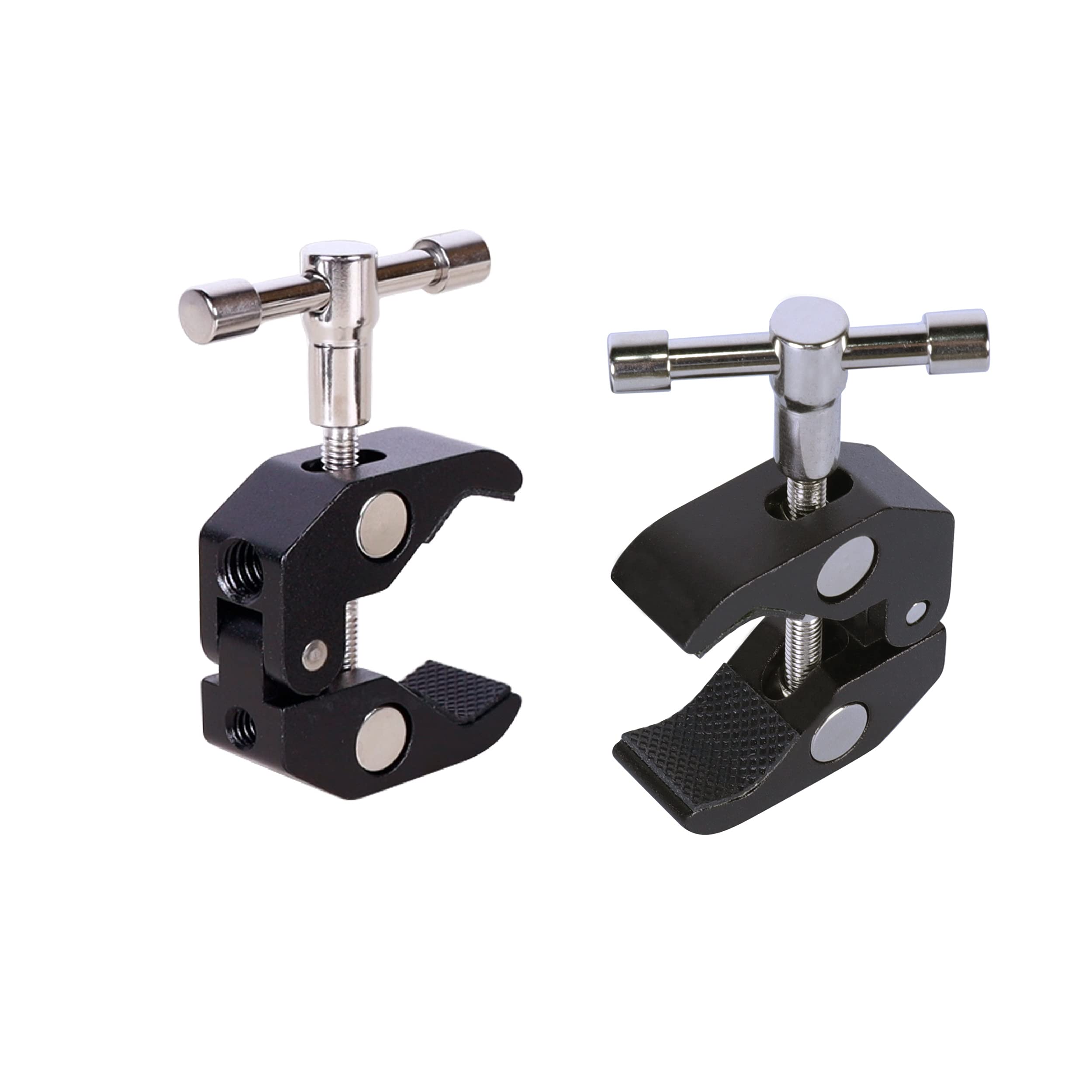 QYXINC Super Clamp with 1/4 and 3/8 Thread for Photography,Camera Monitor, LED Light,Umbrellas, Plate Glass, Cross Bars, Hooks, 