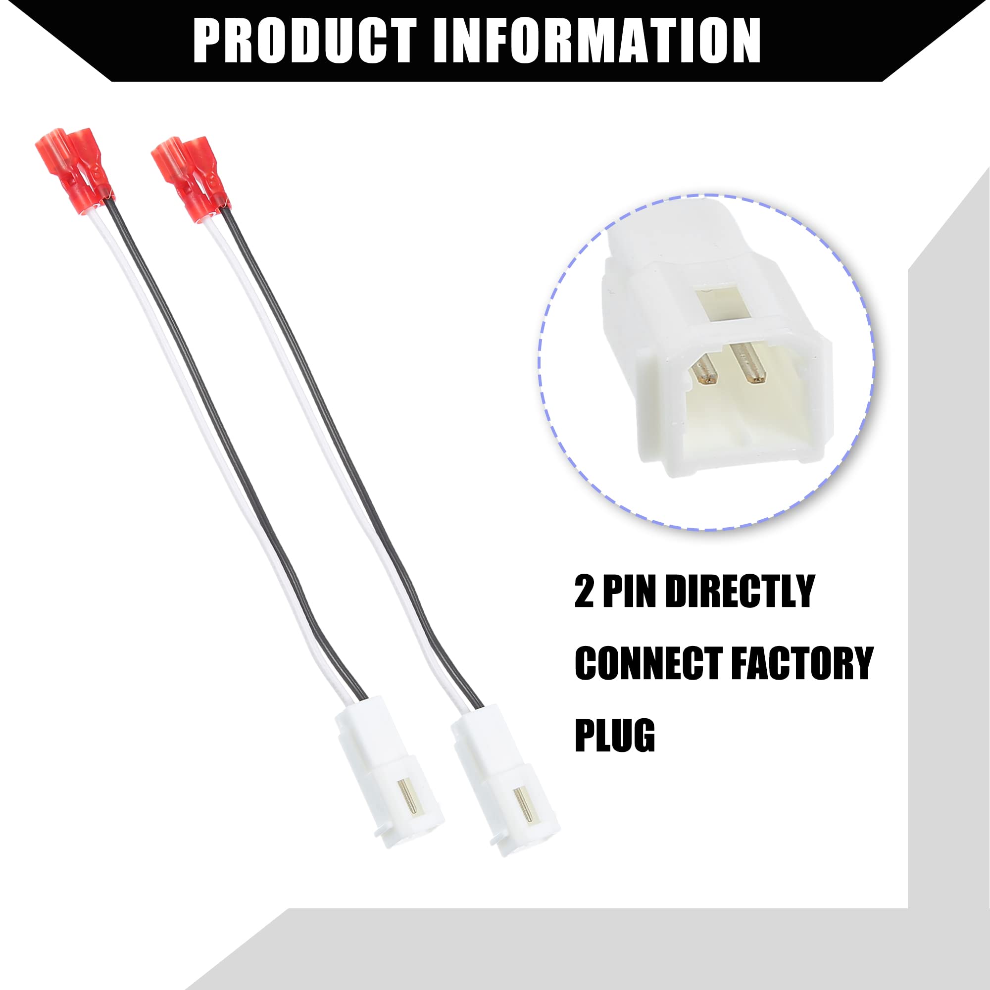 Hihaha Front/Dash Tweeters Speaker Wiring Harness Adapter Connector Plug For Dodge For Ram 1500 06 21 For Jeep Cherokee 2011 201