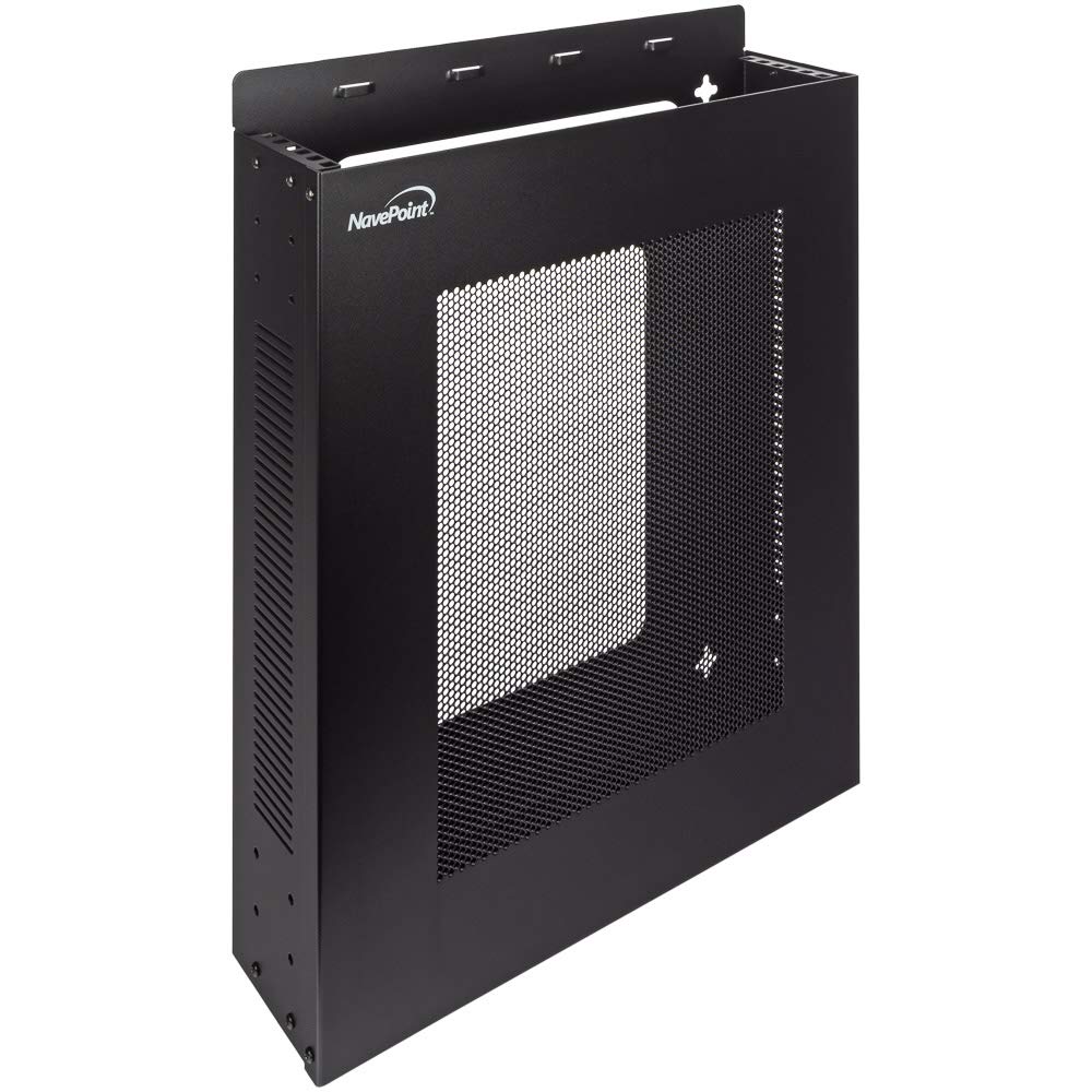 Navepoint 2U Vertical Wall Mountable Server Rack, Black