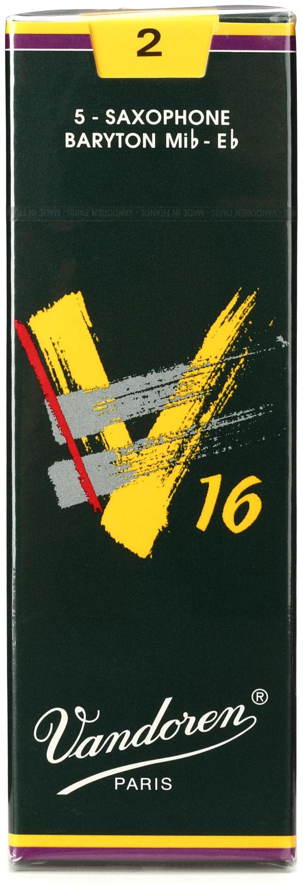 Vandoren Sr742 Baritone Sax V16 Reeds Strength 2; Box Of 5