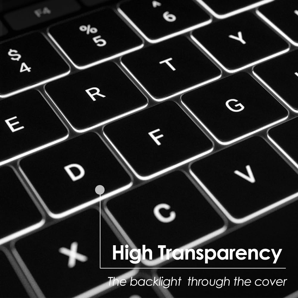 Proelife Keyboard Cover Skin For 2024 Ipad Pro 13 Inch M4 Chip (A2925/A2926) Magic Keyboard Us Enter Tpu Protector For Newest Ip