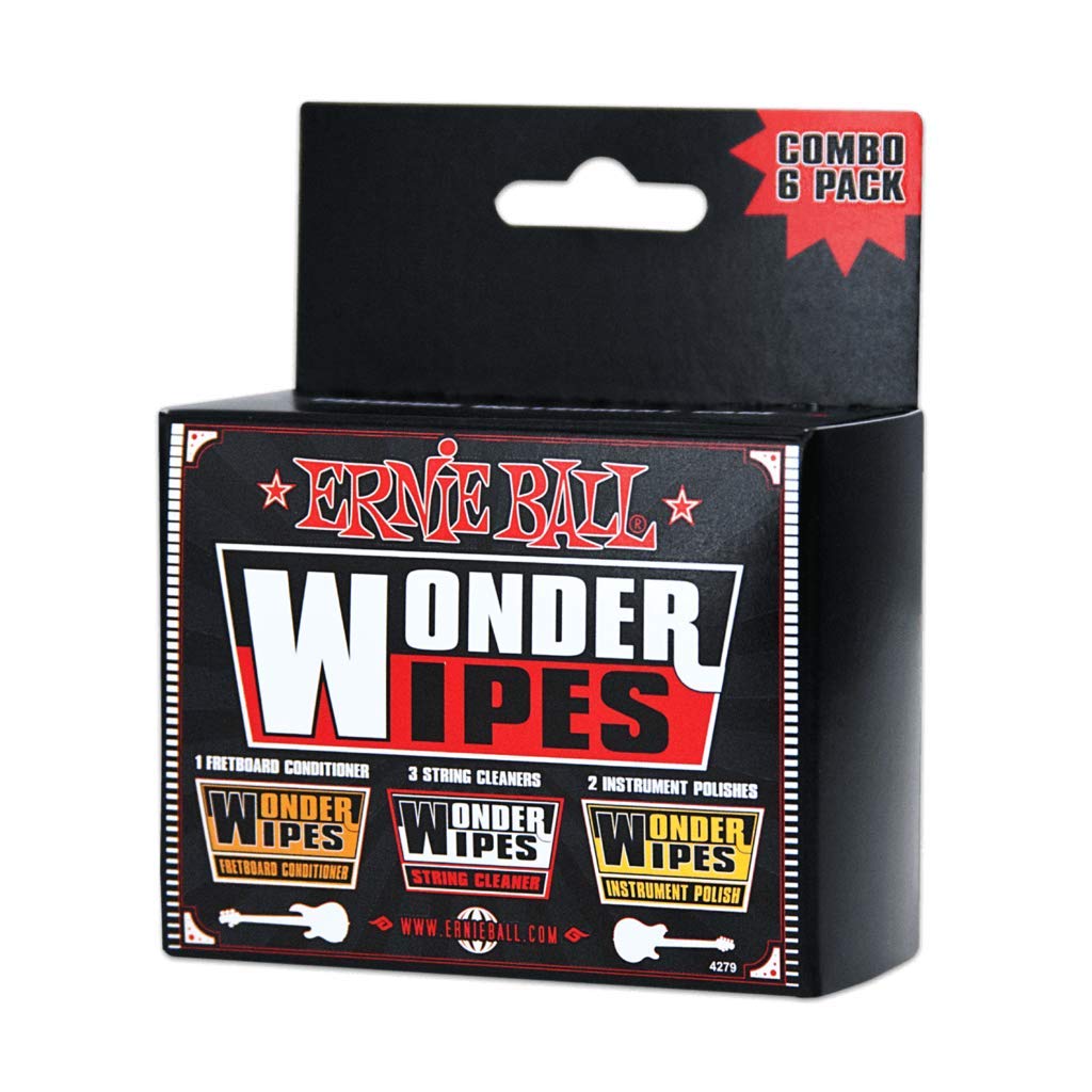 Ernie Ball Wonder Wipes Combo Pack, 6 Pack (P04279)