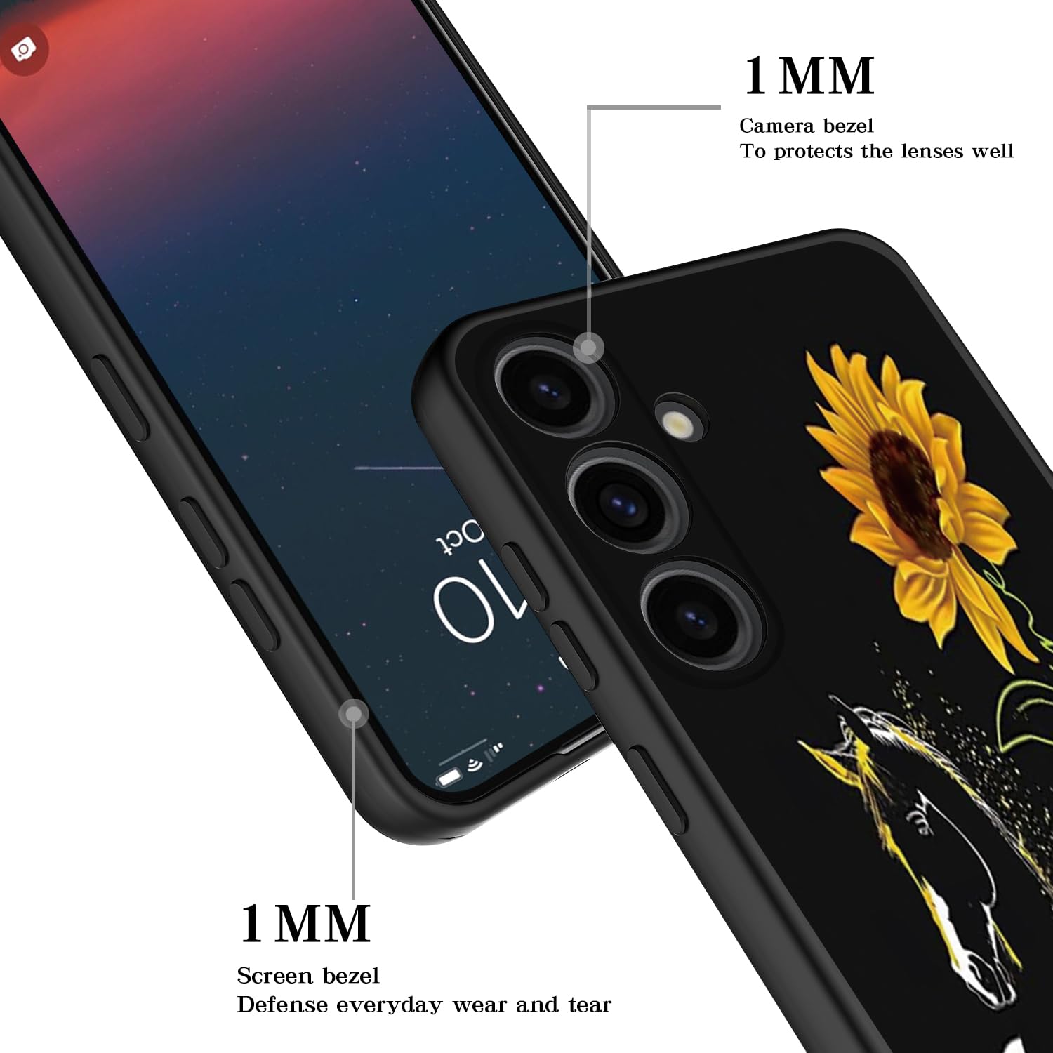 Hquszpt Case Compatiable For Samsung Galaxy S24 Fe 5G,Slim Shockproof Protective Cover For Samsung Galaxy S24 Fe 5G,Sunflower Ho