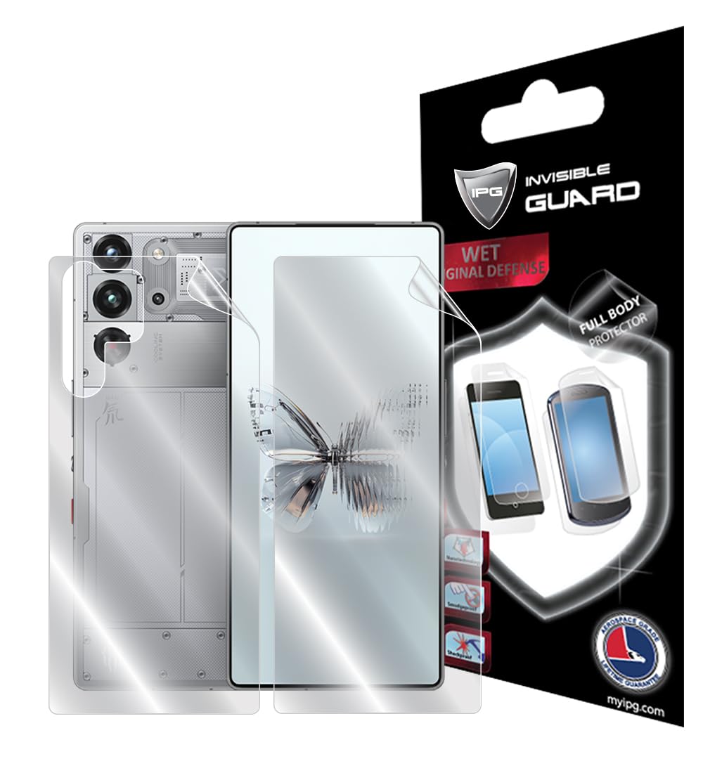 IPG Made for ZTE Nubia Red Magic 10 Pro - Pro Plus Screen + Back Protector Hydrogel Protector Invisible Touch Screen Sensitive H