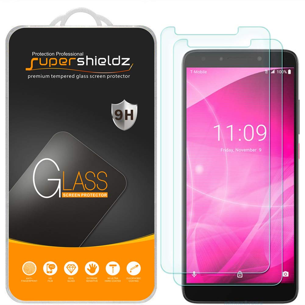 Supershieldz (2 Pack) Designed For T Mobile (Revvl 2 Plus) Tempered Glass Screen Protector, Anti Scratch, Bubble Free