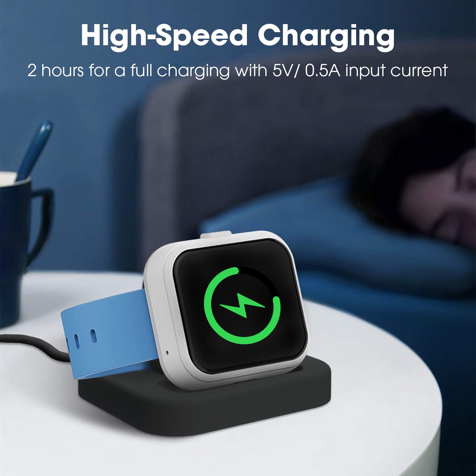 Compatible With Syncup Kids Watch Charger Stand Dock, For T Mobile Sync Up Kids Watch With 3.3 Feet Charger Cable (Black)