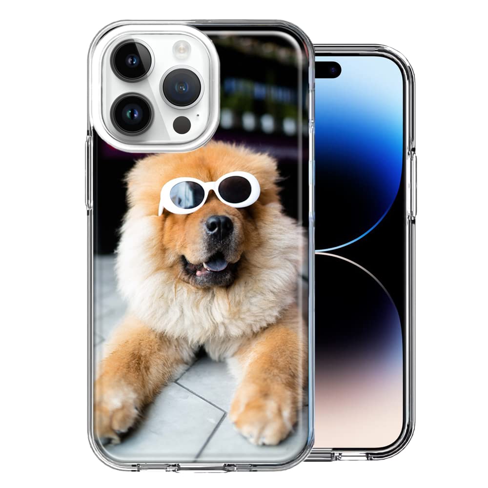 MUNDAZE Personalized Custom Double Layered Phone Case for iPhone 14 Pro Max Polycarbonate Clear 6.7 inch